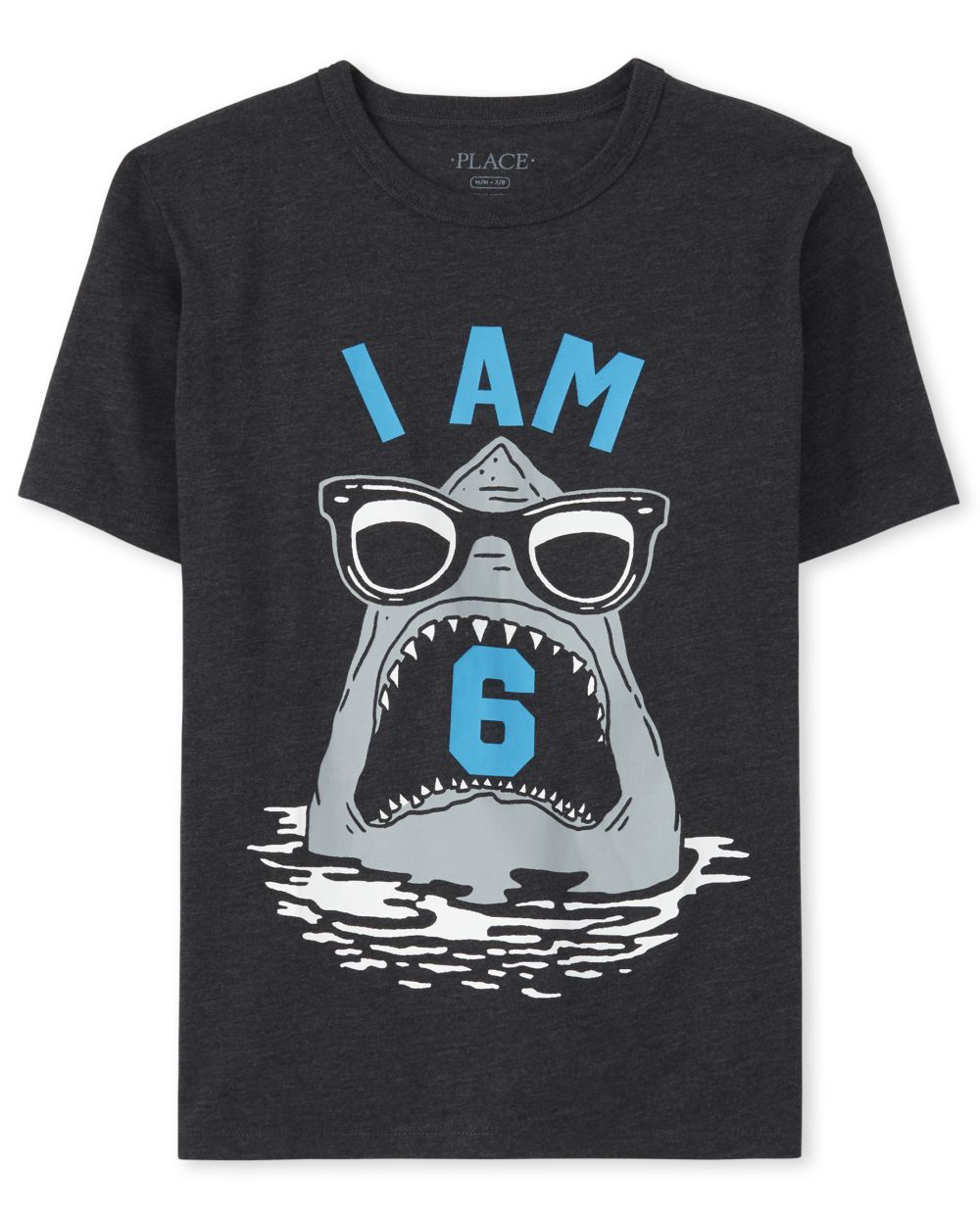 s Boys Birthday Shark Graphic Tee - Black T-Shirt - The Children's Place