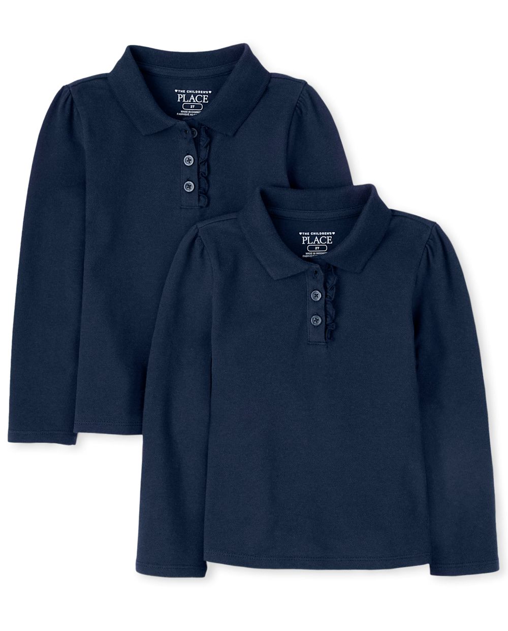 s Baby And Toddler Uniform Long Sleeve Ruffle Pique Polo 2-Pack - Blue - The Children's Place
s Baby And Toddler Uniform Long Sleeve Ruffle Pique Polo 2-Pack - Blue - The Children's Place