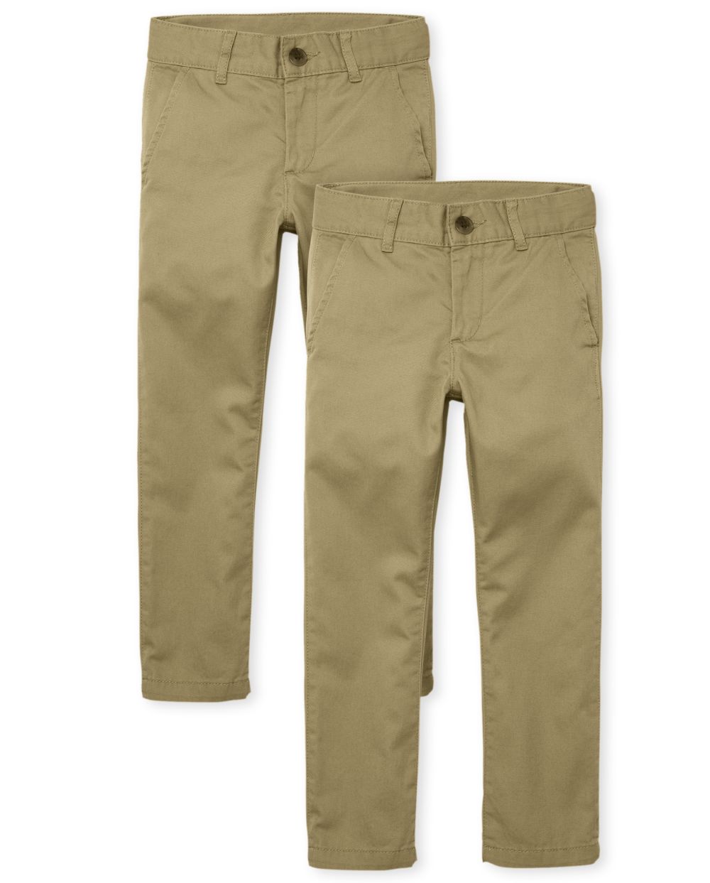 Boys Boys Uniform Skinny Chino Pants 2-Pack - Tan - The Children's Place