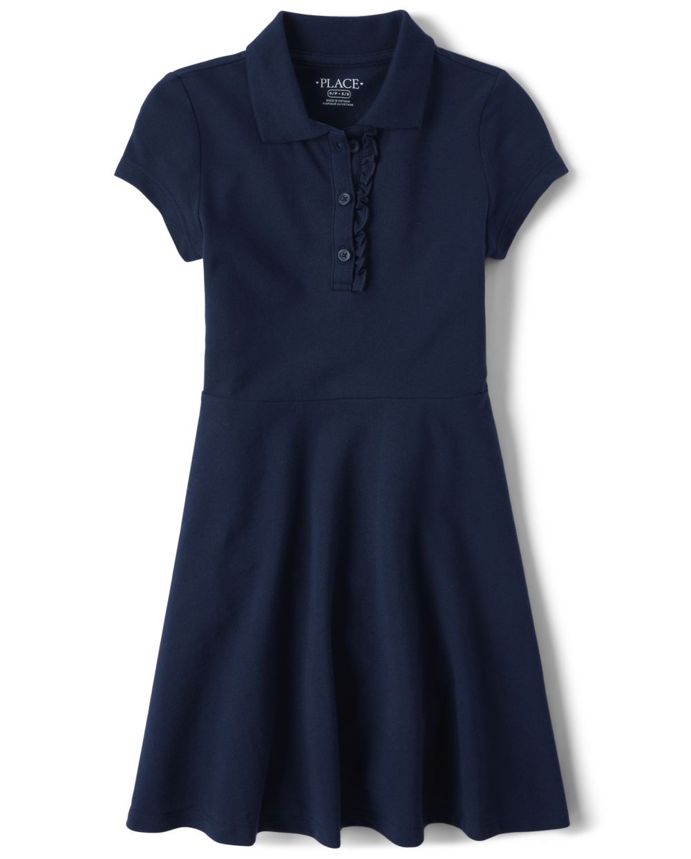 Girls Uniform Ruffle Pique Polo Dress - Blue - The Children's Place
Girls Uniform Ruffle Pique Polo Dress - Blue - The Children's Place