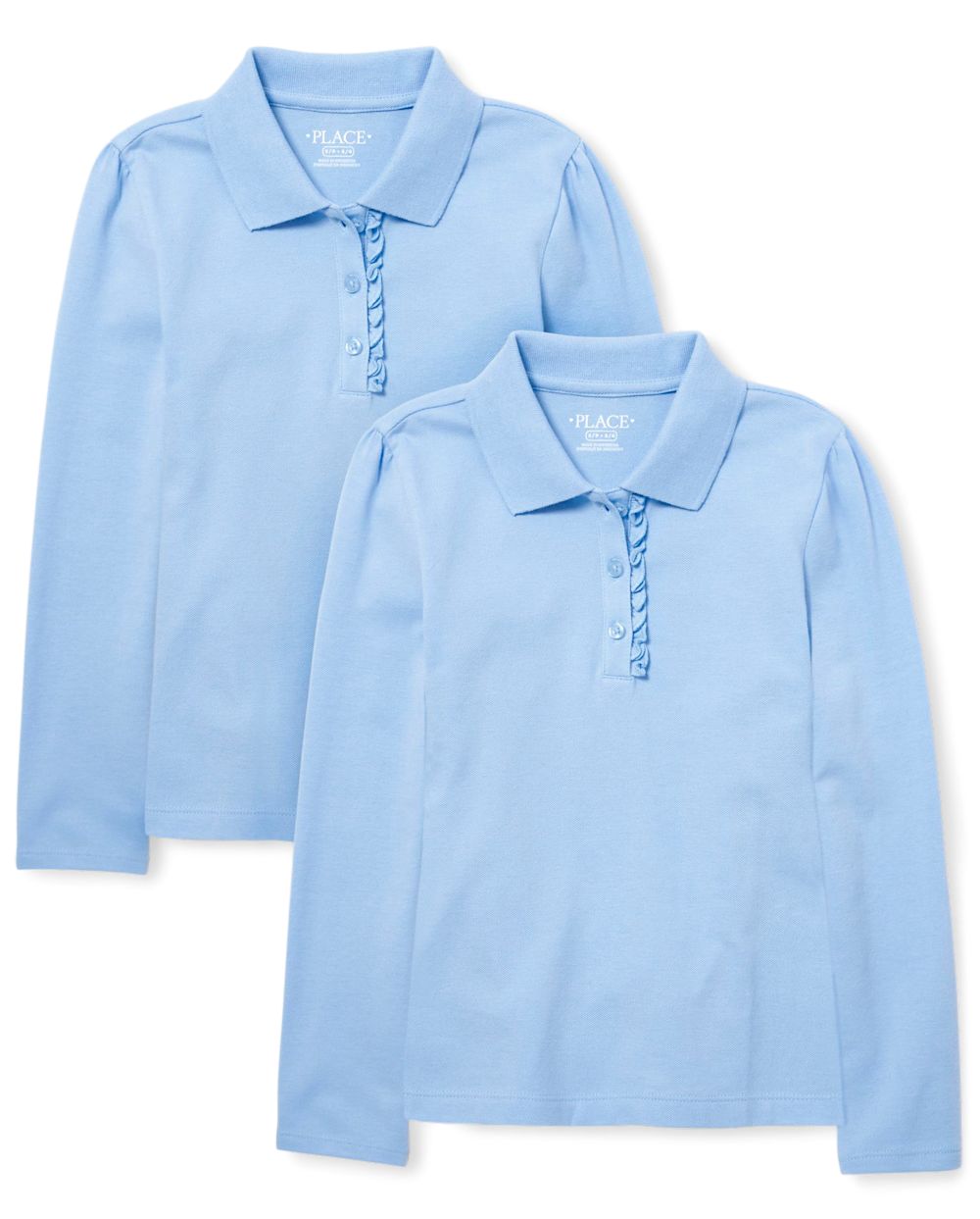 s Uniform Long Sleeve Ruffle Pique Polo 2-Pack - Blue - The Children's Place
s Uniform Long Sleeve Ruffle Pique Polo 2-Pack - Blue - The Children's Place