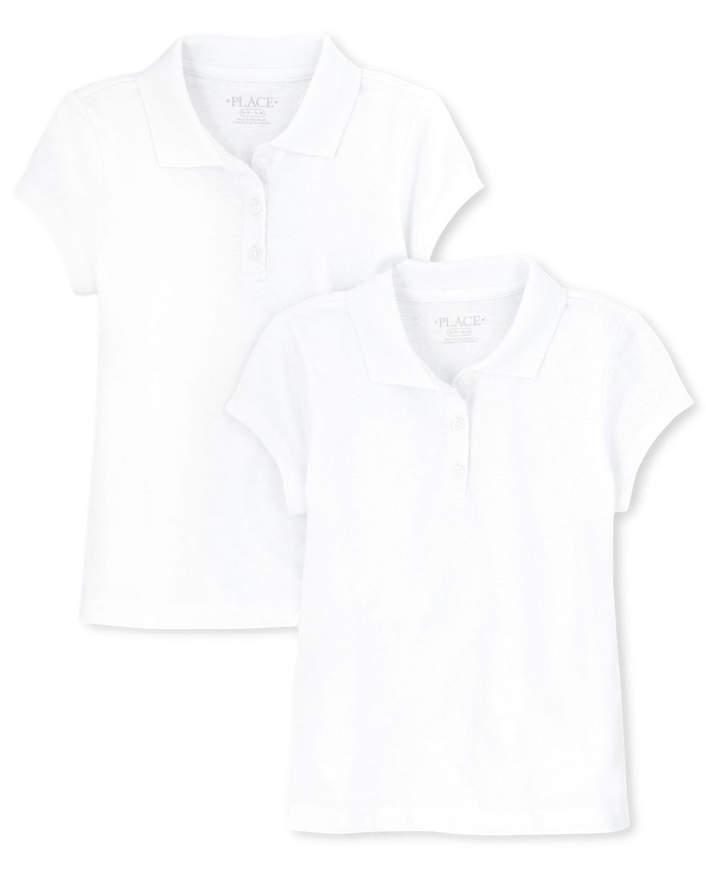 s Uniform Soft Jersey Polo 2-Pack - White - The Children's Place