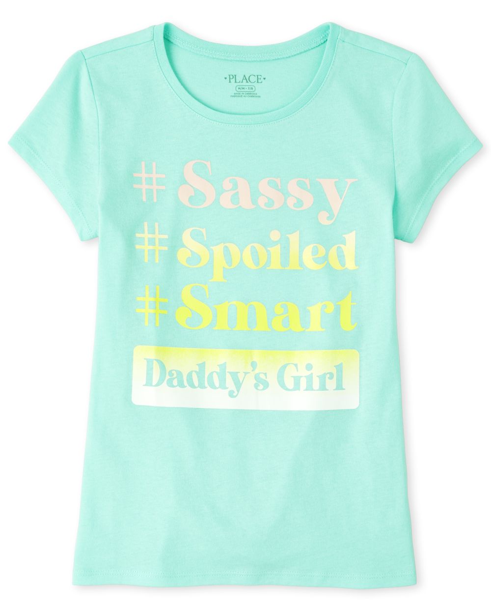 s Glitter Daddy's Girl Graphic Tee - Green T-Shirt - The Children's Place