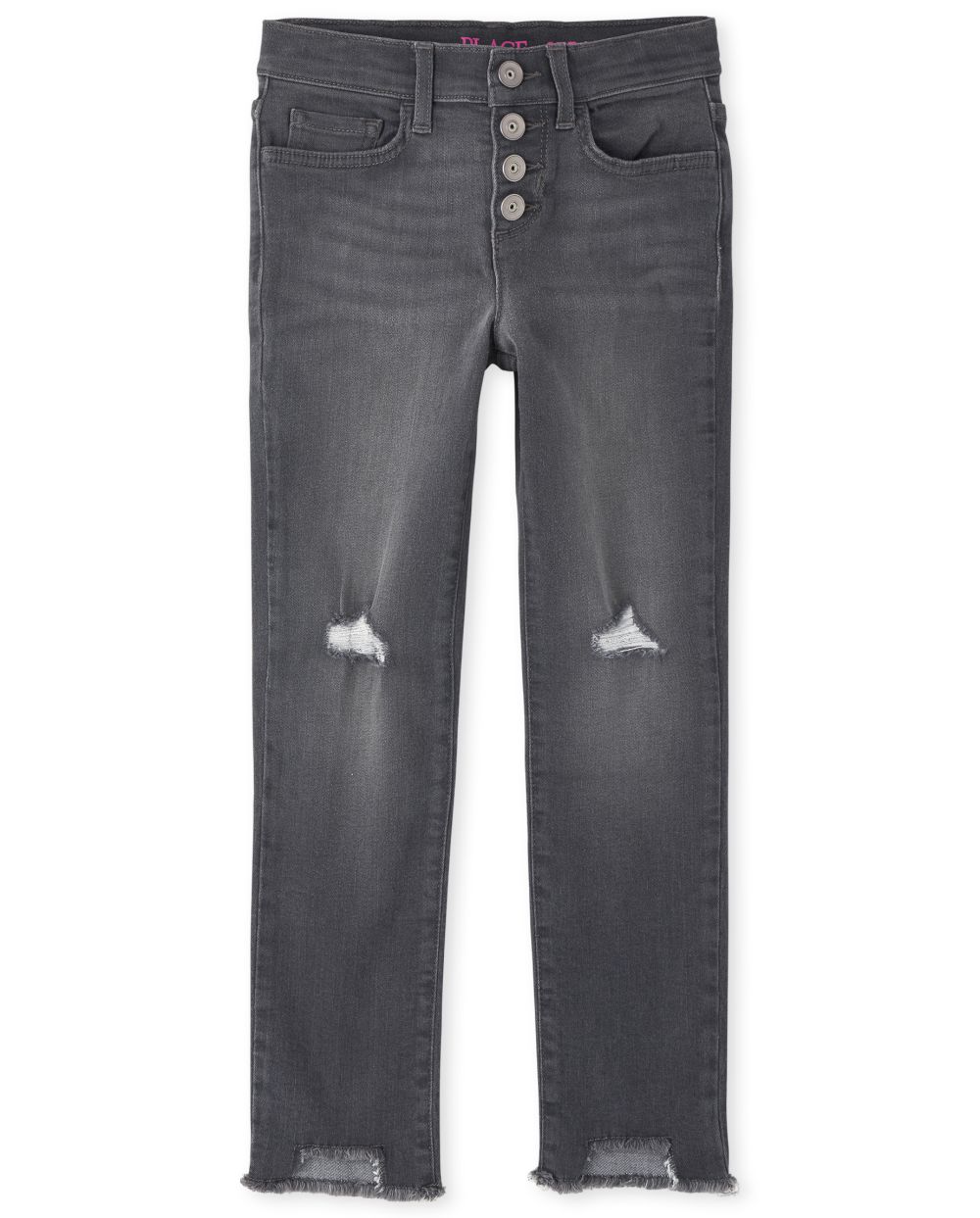 Girls Step Hem Distressed Denim Straight Jeans - Gray - The Children's Place
Girls Step Hem Distressed Denim Straight Jeans - Gray - The Children's Place
