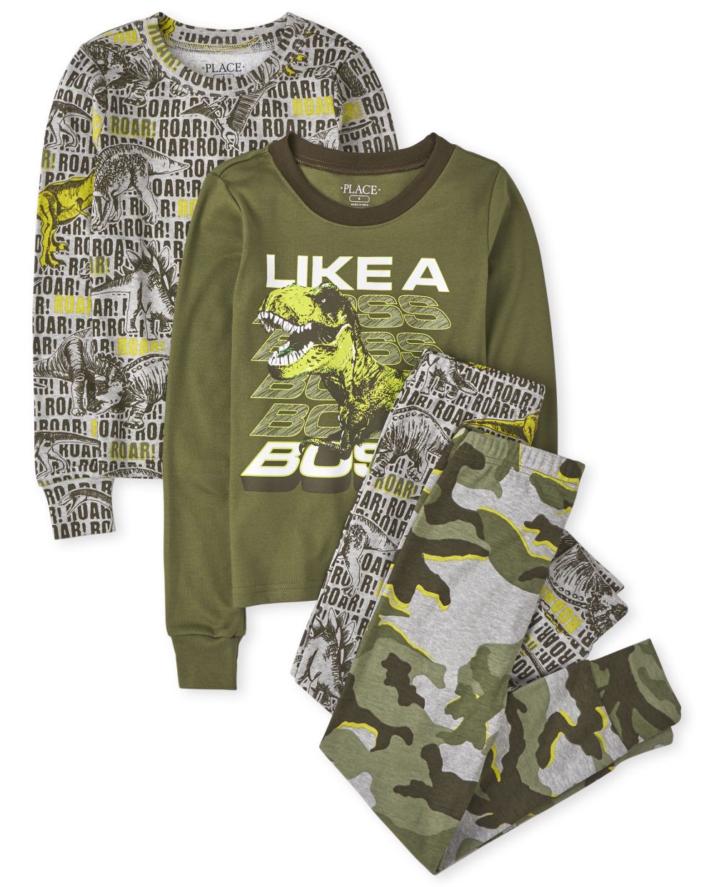 s Boys Dino Boss Snug Fit Cotton -Piece Pajamas - Gray - The Children's Place
s Boys Dino Boss Snug Fit Cotton -Piece Pajamas - Gray - The Children's Place
