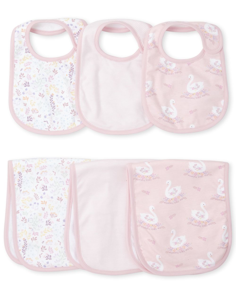 Newborn Baby Floral Swan Bib And Burp Cloth 6-Piece Set - Pink - The Children's Place
Newborn Baby Floral Swan Bib And Burp Cloth 6-Piece Set - Pink - The Children's Place