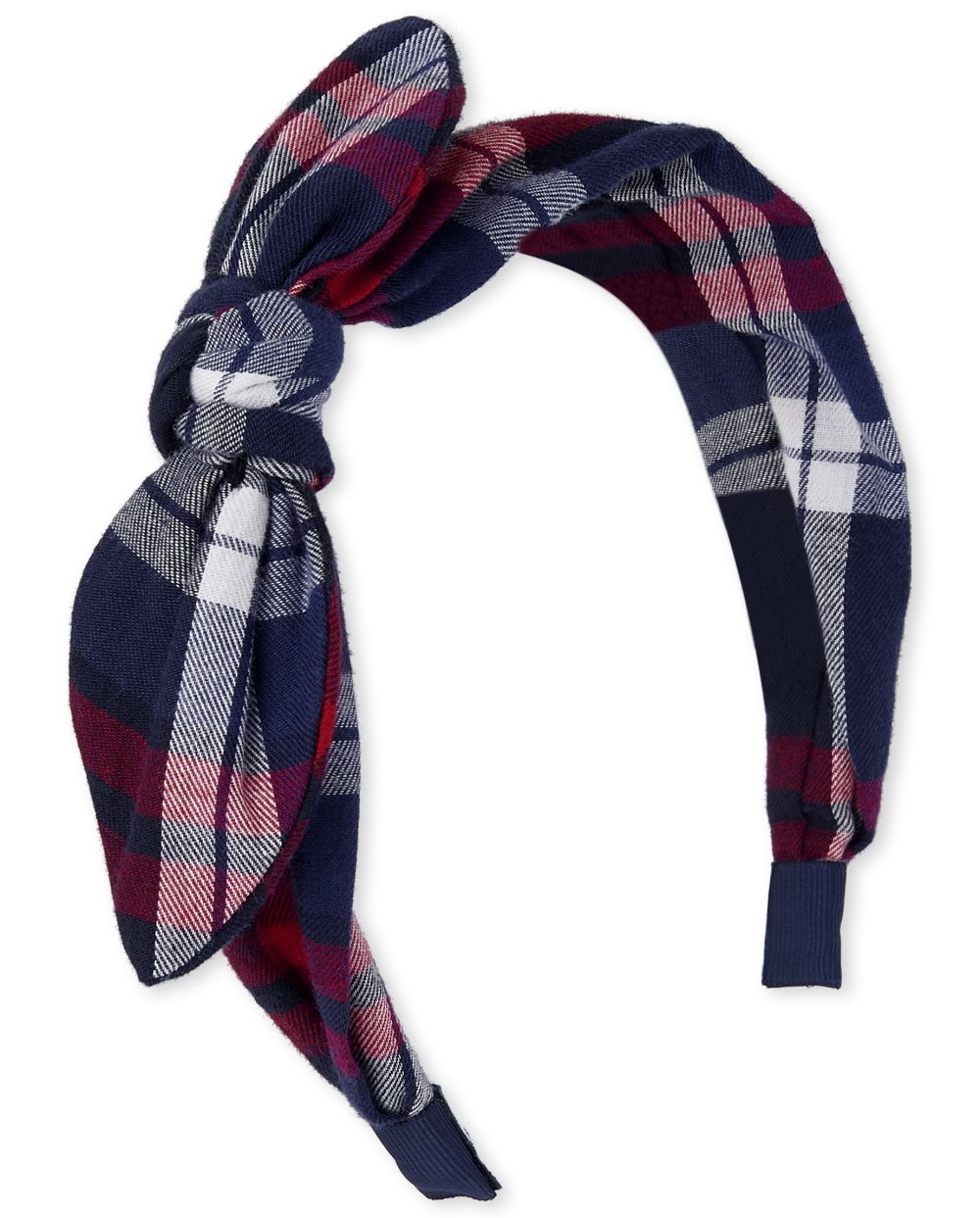 Girls Plaid Bow Headband - Blue - The Children's Place