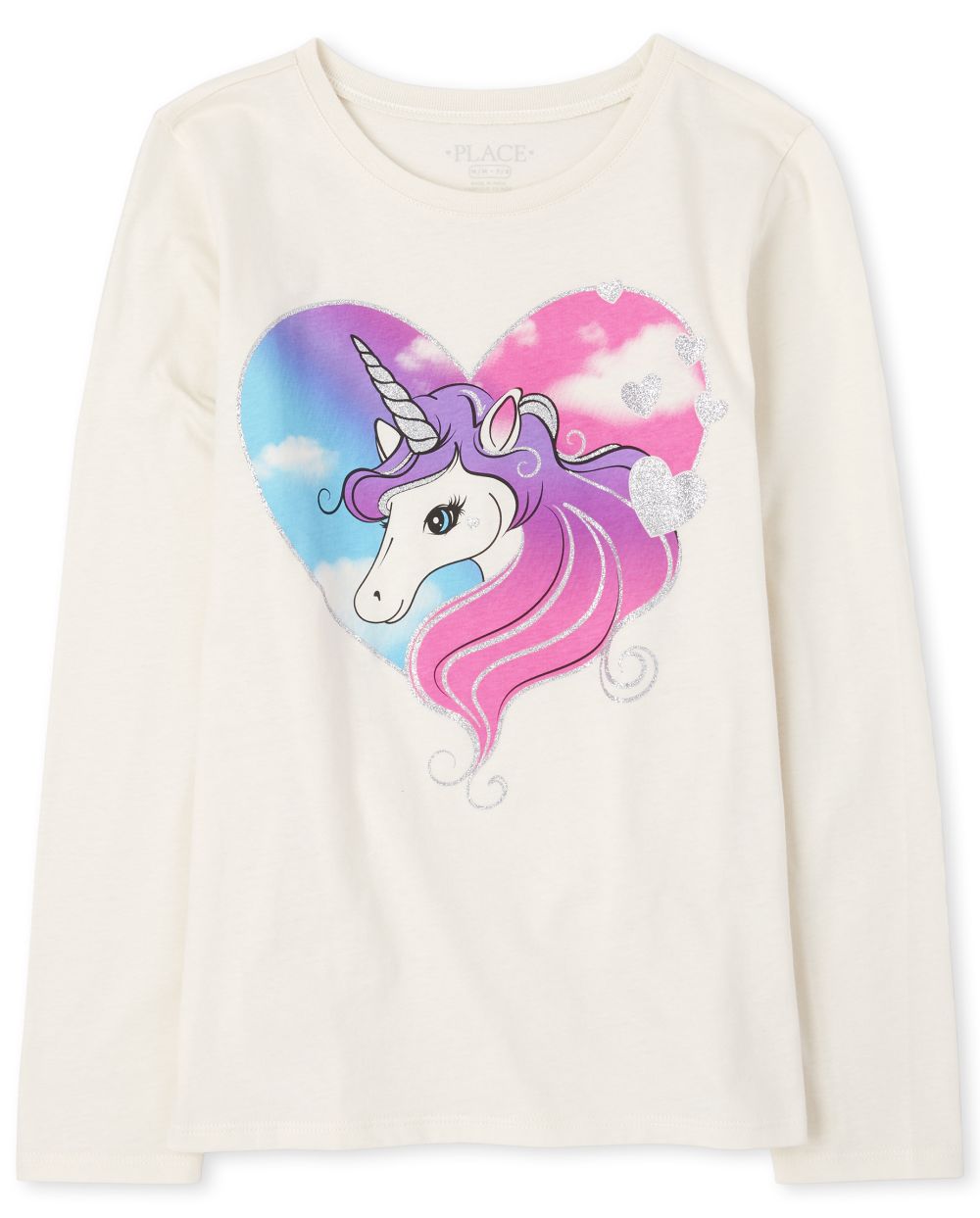 Girls Glitter Unicorn Heart Graphic Tee - White T-Shirt - The Children's Place
Girls Glitter Unicorn Heart Graphic Tee - White T-Shirt - The Children's Place