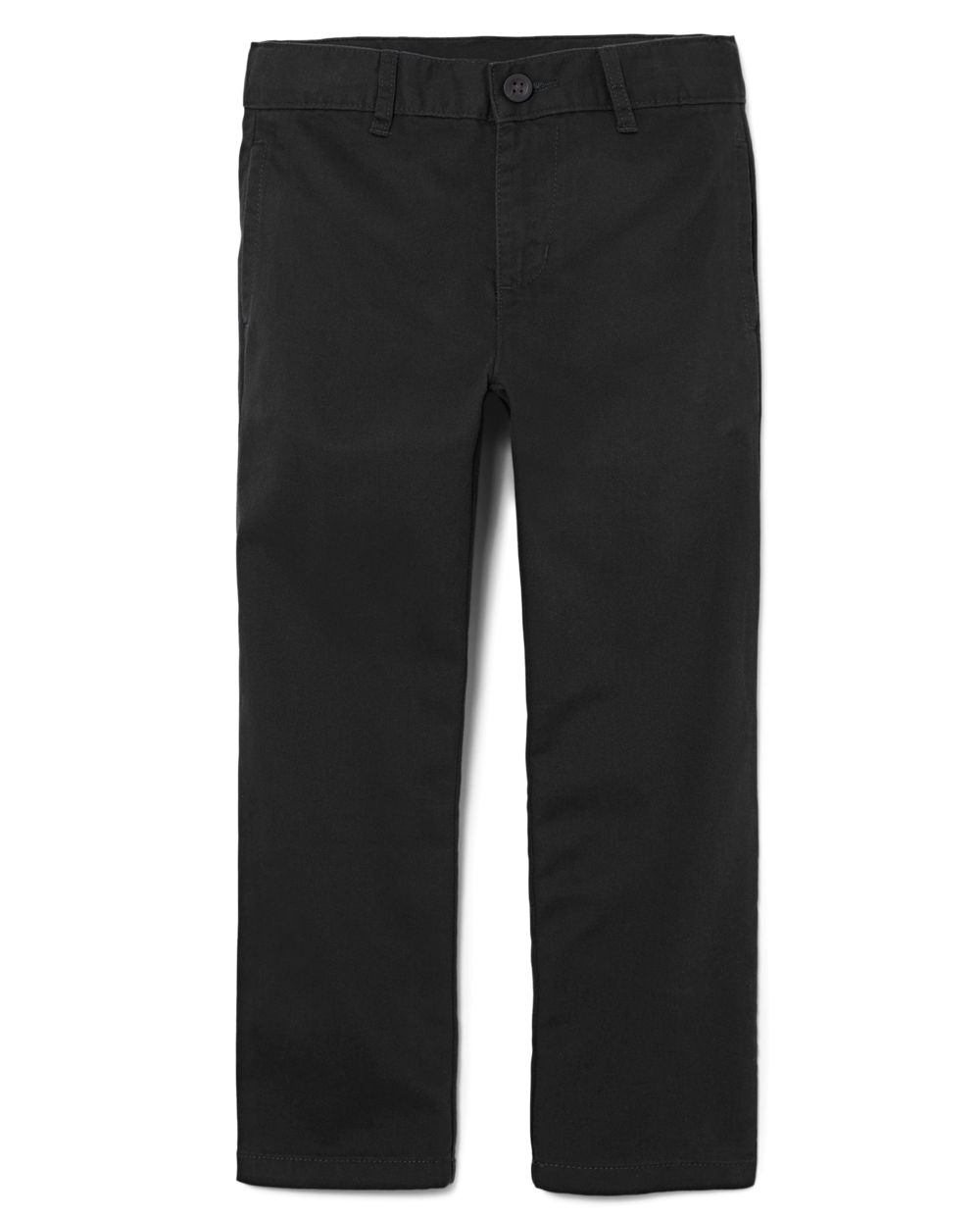 Boys Boys Uniform Stretch Chino Pants - Black - The Children's Place