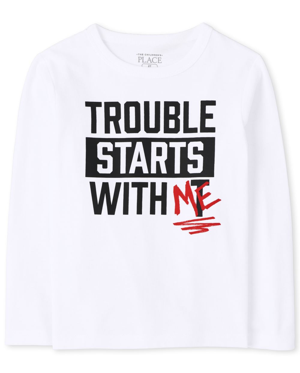 s Baby And Toddler Boys Trouble Graphic Tee - White T-Shirt - The Children's Place
s Baby And Toddler Boys Trouble Graphic Tee - White T-Shirt - The Children's Place