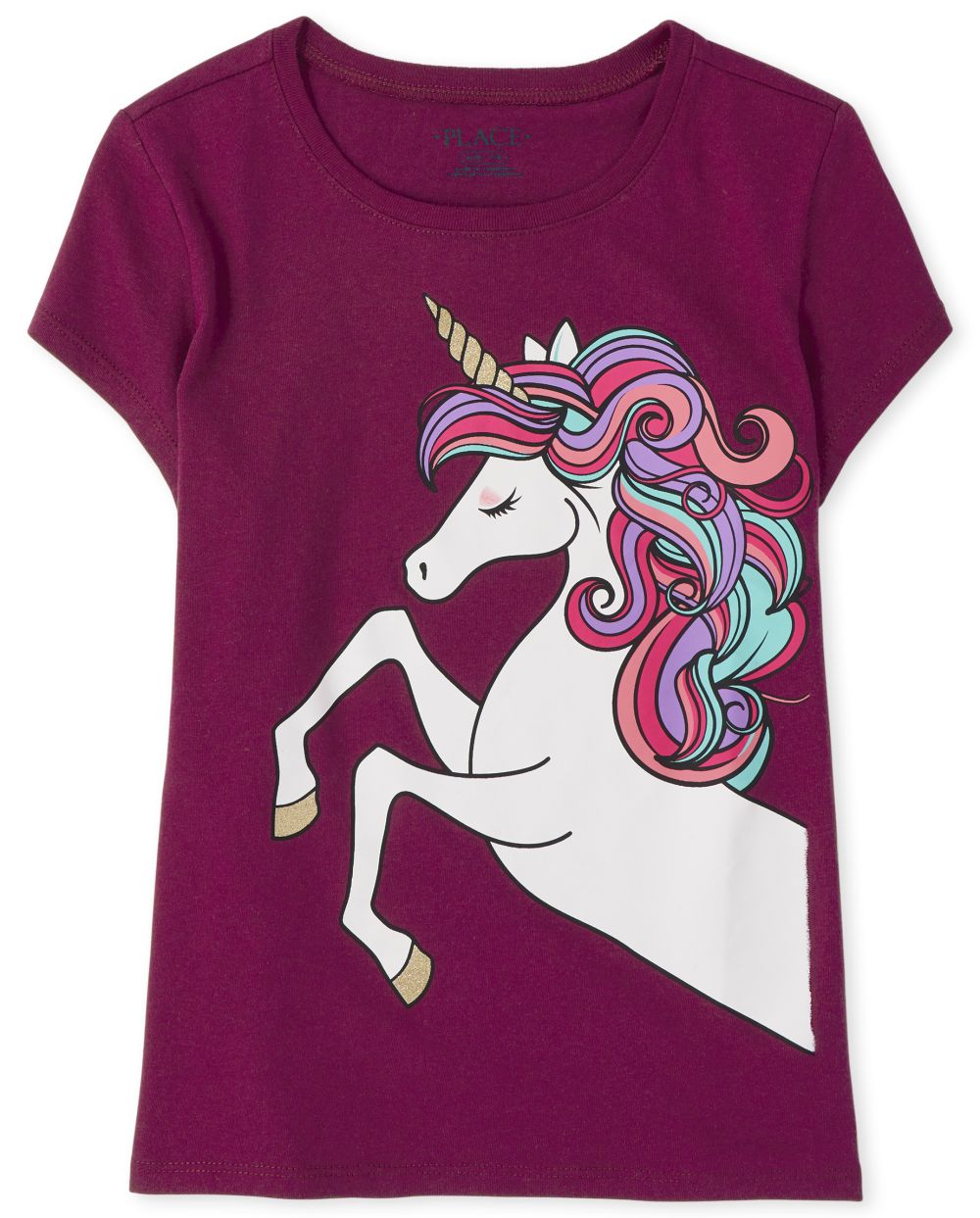s Unicorn Graphic Tee - Red T-Shirt - The Children's Place