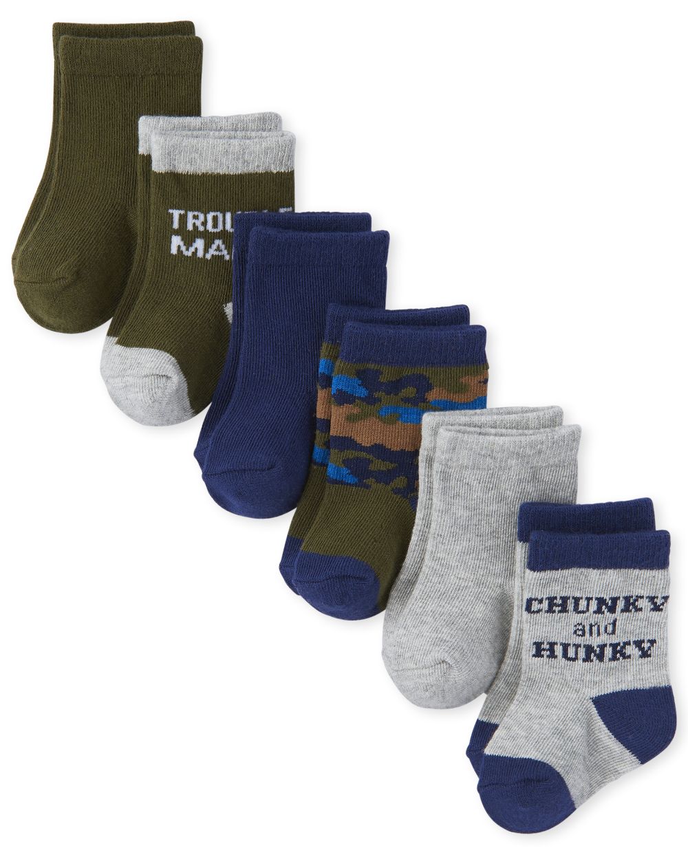 Newborn Baby Boys Trouble Maker Midi Socks 6-Pack - Multi - The Children's Place
Newborn Baby Boys Trouble Maker Midi Socks 6-Pack - Multi - The Children's Place