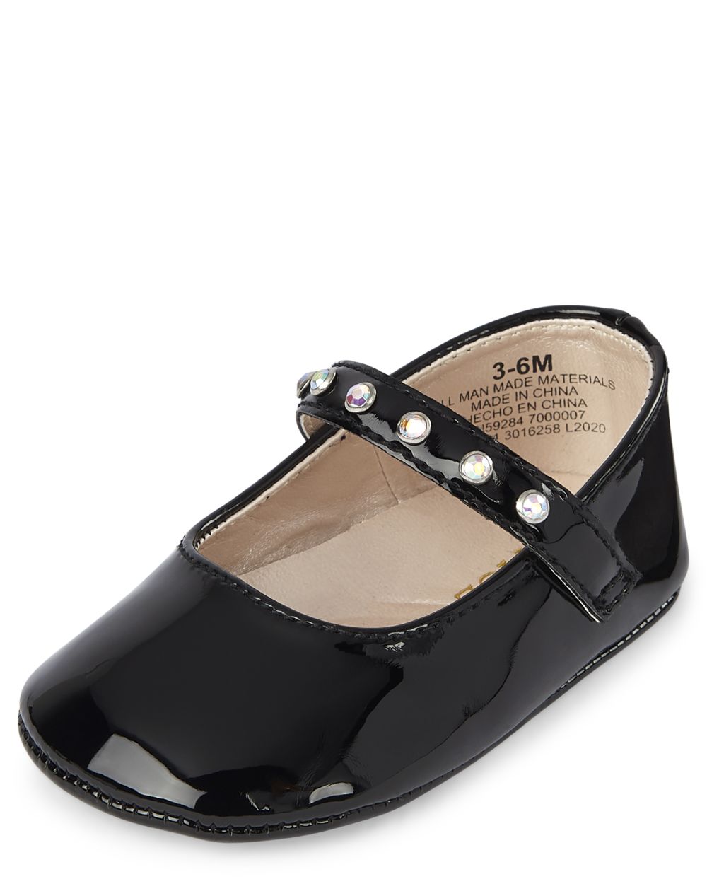 Newborn Baby Jeweled Faux Patent Leather Ballet Flats - Black - The Children's Place
Newborn Baby Jeweled Faux Patent Leather Ballet Flats - Black - The Children's Place