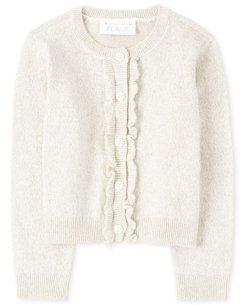 s Toddler Metallic Ruffle Cardigan - White Sweater - The Children's Place
s Toddler Metallic Ruffle Cardigan - White Sweater - The Children's Place