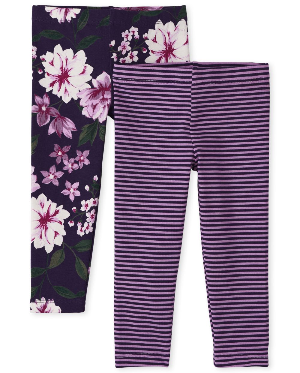 Baby Girls Toddler Print Leggings 2-Pack - Purple - The Children's Place