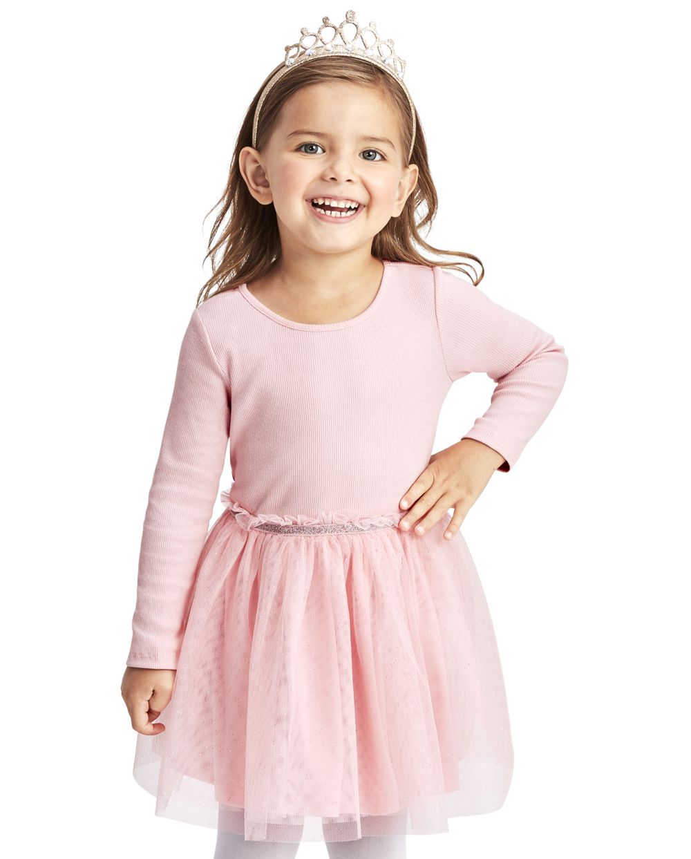 s Toddler Knit To Woven Tutu Dress - Pink - The Children's Place