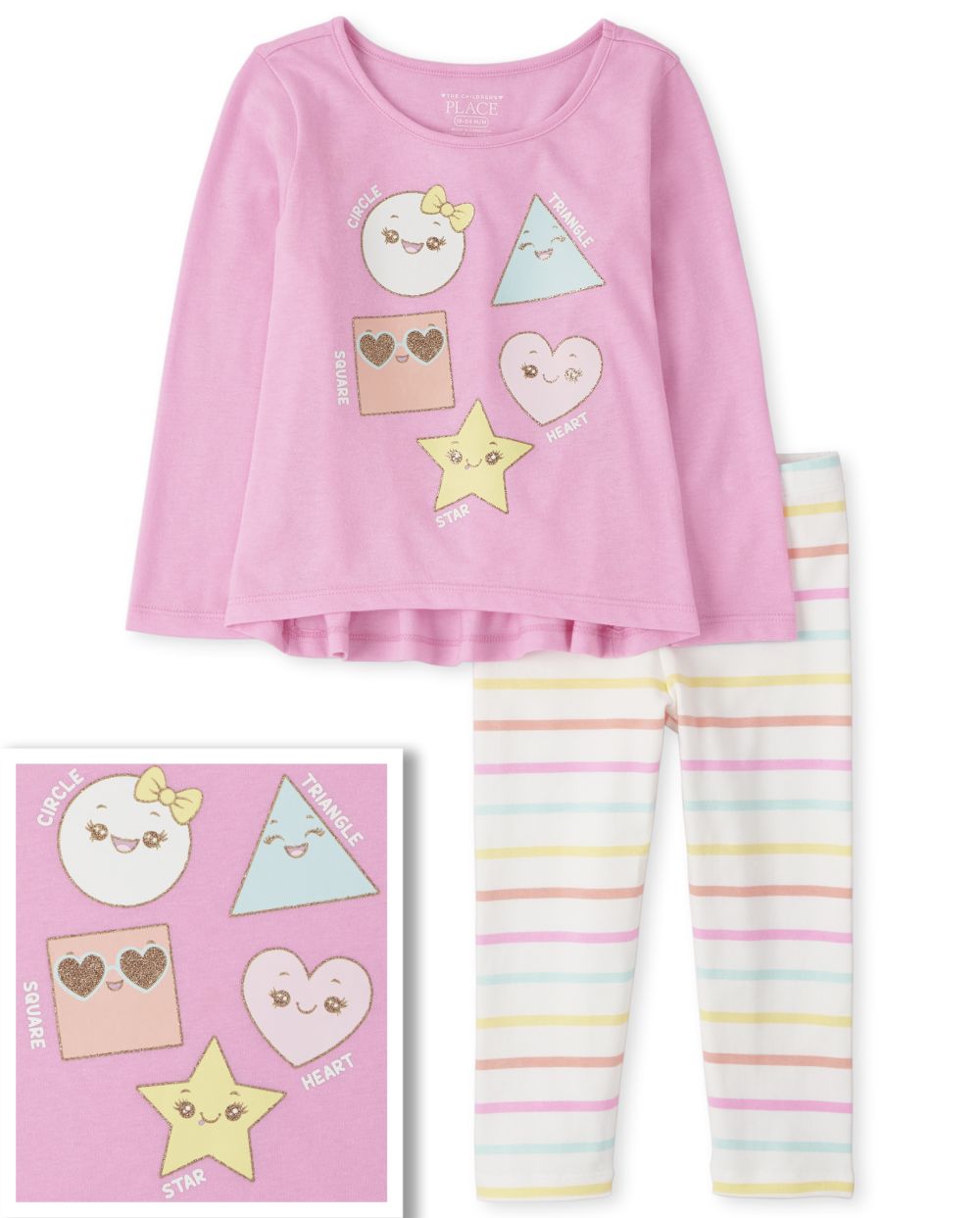 Baby Girls Toddler Shapes And Striped Outfit Set - Pink - The Children's Place
Baby Girls Toddler Shapes And Striped Outfit Set - Pink - The Children's Place
