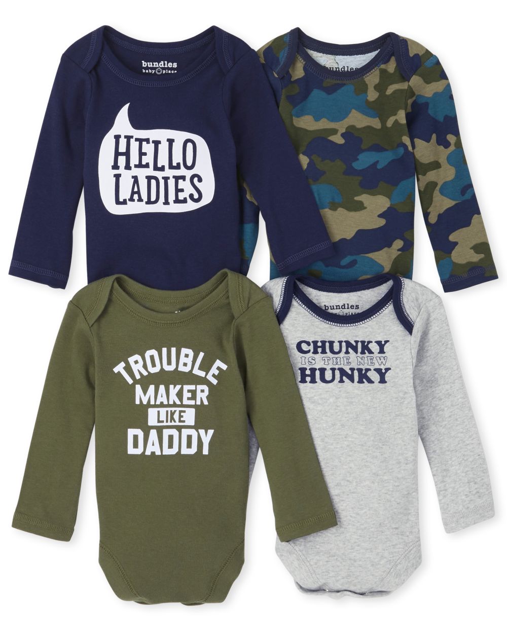 Newborn Baby Boys Trouble Maker Bodysuit 4-Pack - Green - The Children's Place
Newborn Baby Boys Trouble Maker Bodysuit 4-Pack - Green - The Children's Place