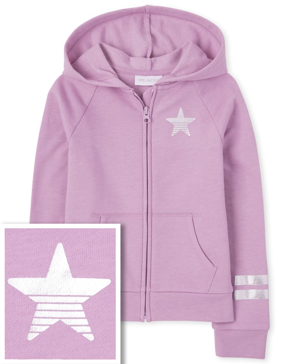 Girls Active Foil French Terry Zip Up Hoodie - Purple - The Children's Place
Girls Active Foil French Terry Zip Up Hoodie - Purple - The Children's Place