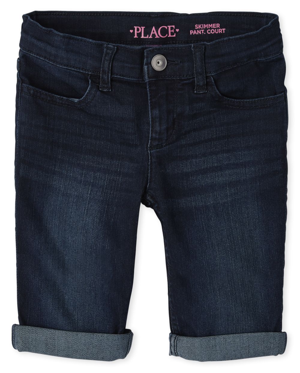 s Roll Cuff Denim Skimmer Shorts - The Children's Place