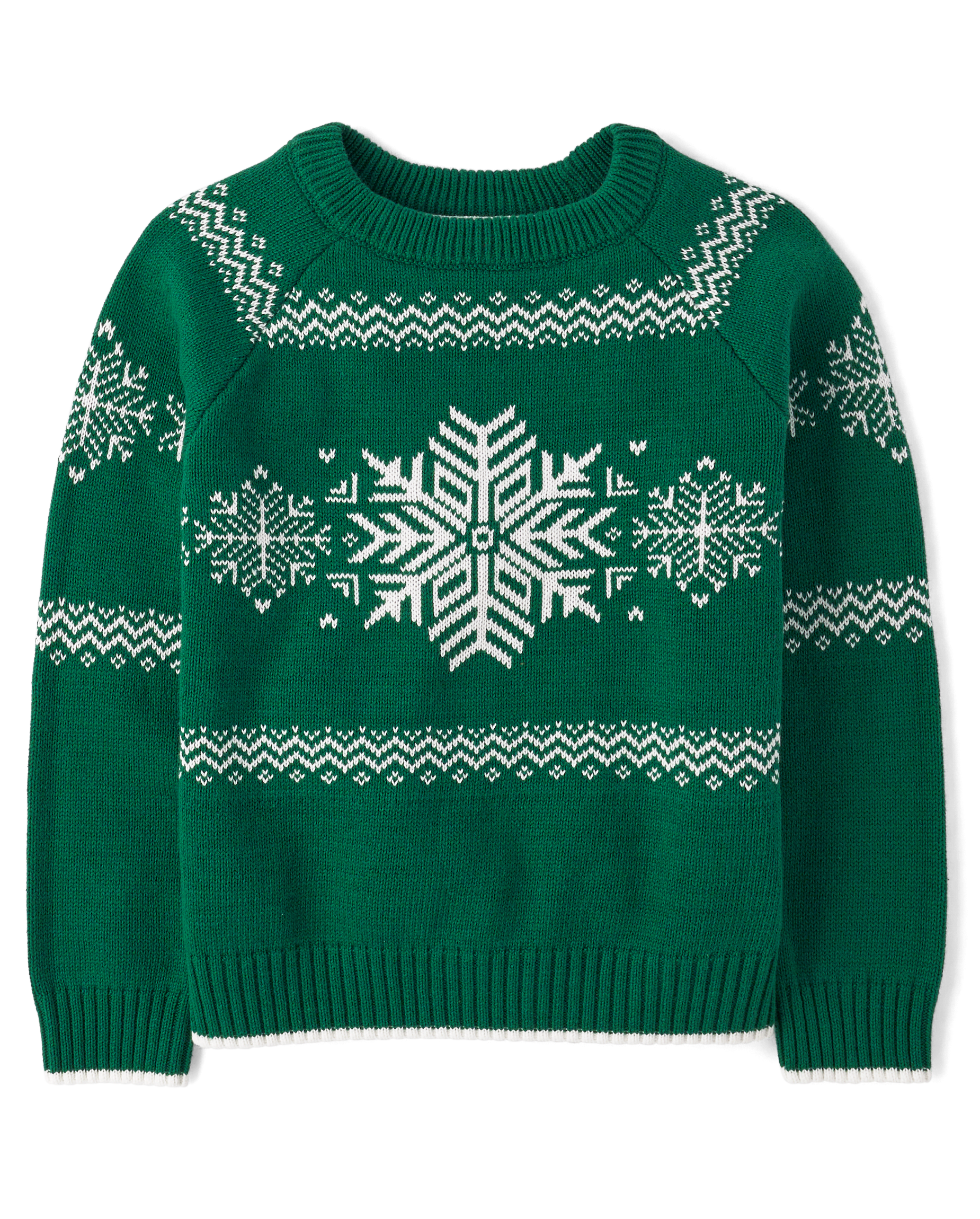 Boys Matching Family Long Sleeve Snowflake Knit Sweater - Holiday 