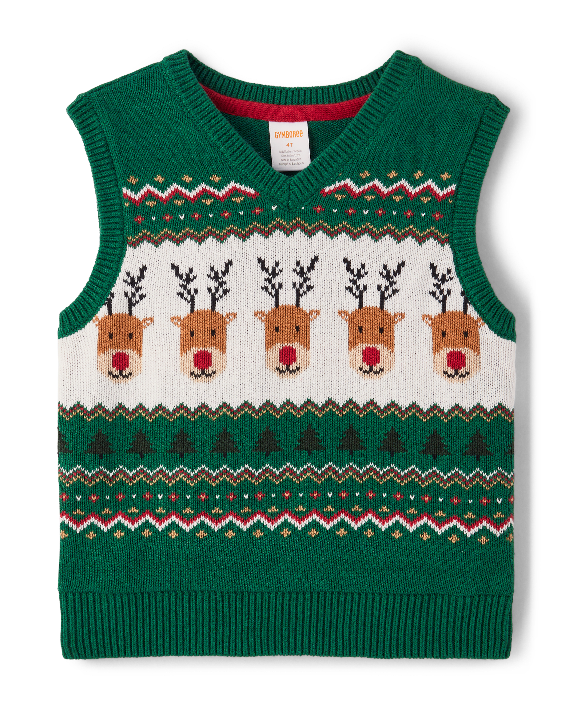 Boys Sleeveless Fairisle Sweater Vest - Holiday Express
