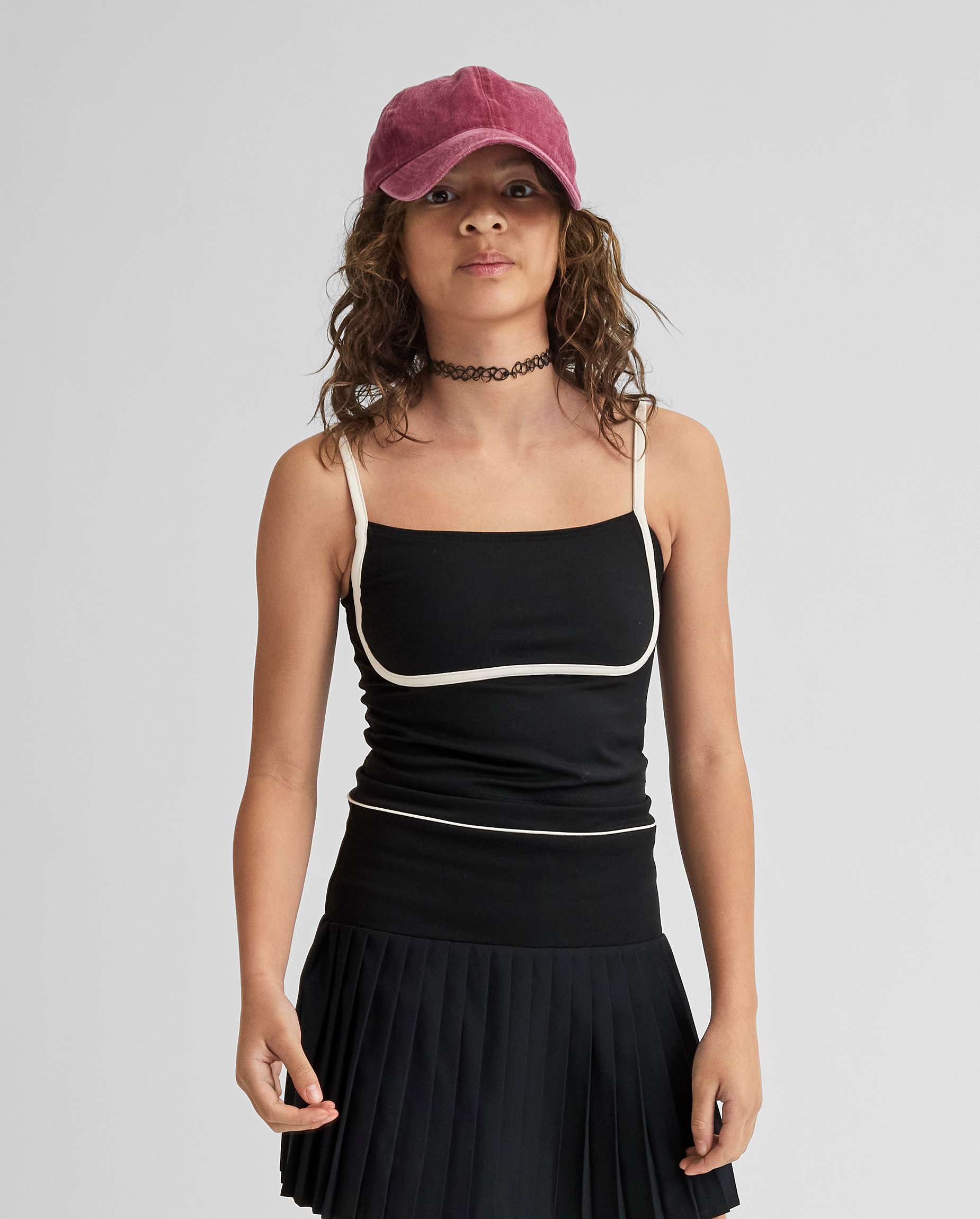 Tween Girls Sleeveless Quick Dry Tank Top - BURGUNDY | The