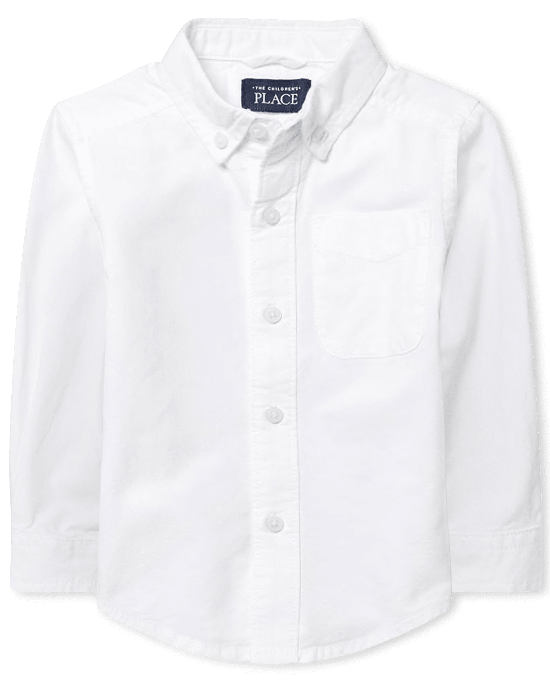 Baby And Toddler Boys Uniform Long Sleeve Oxford Button Down Shirt - WHITE  | The Children's Place