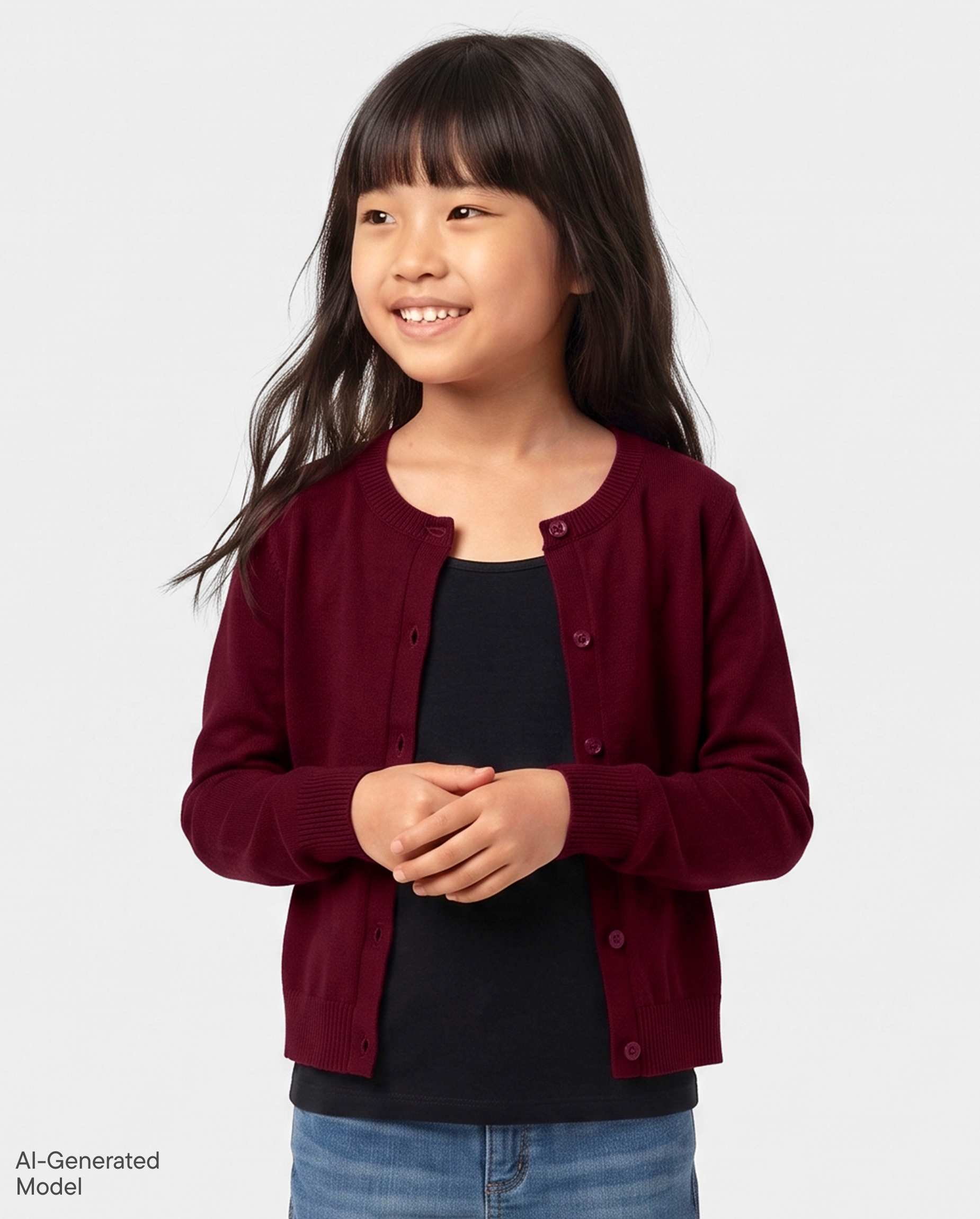 Girls Uniform Long Sleeve Cardigan - BLUE | The Children