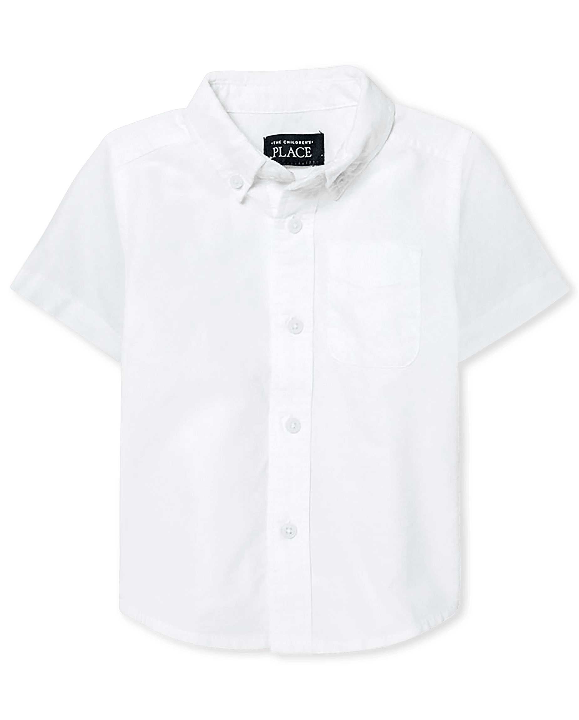 Camisa con botones Oxford de manga corta para bebés y niños pequeños -  WHITE | The Children's Place, image size:1850x2300