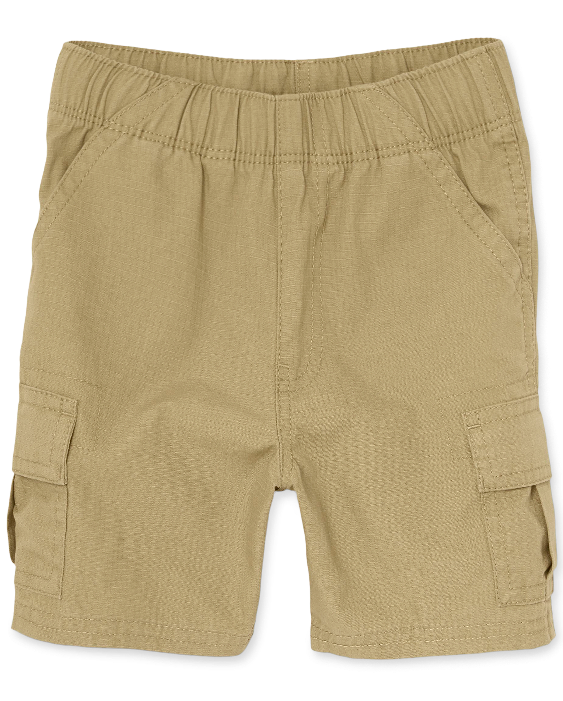 Toddler Boys Uniform Woven Pull On Cargo Shorts - TAN | The