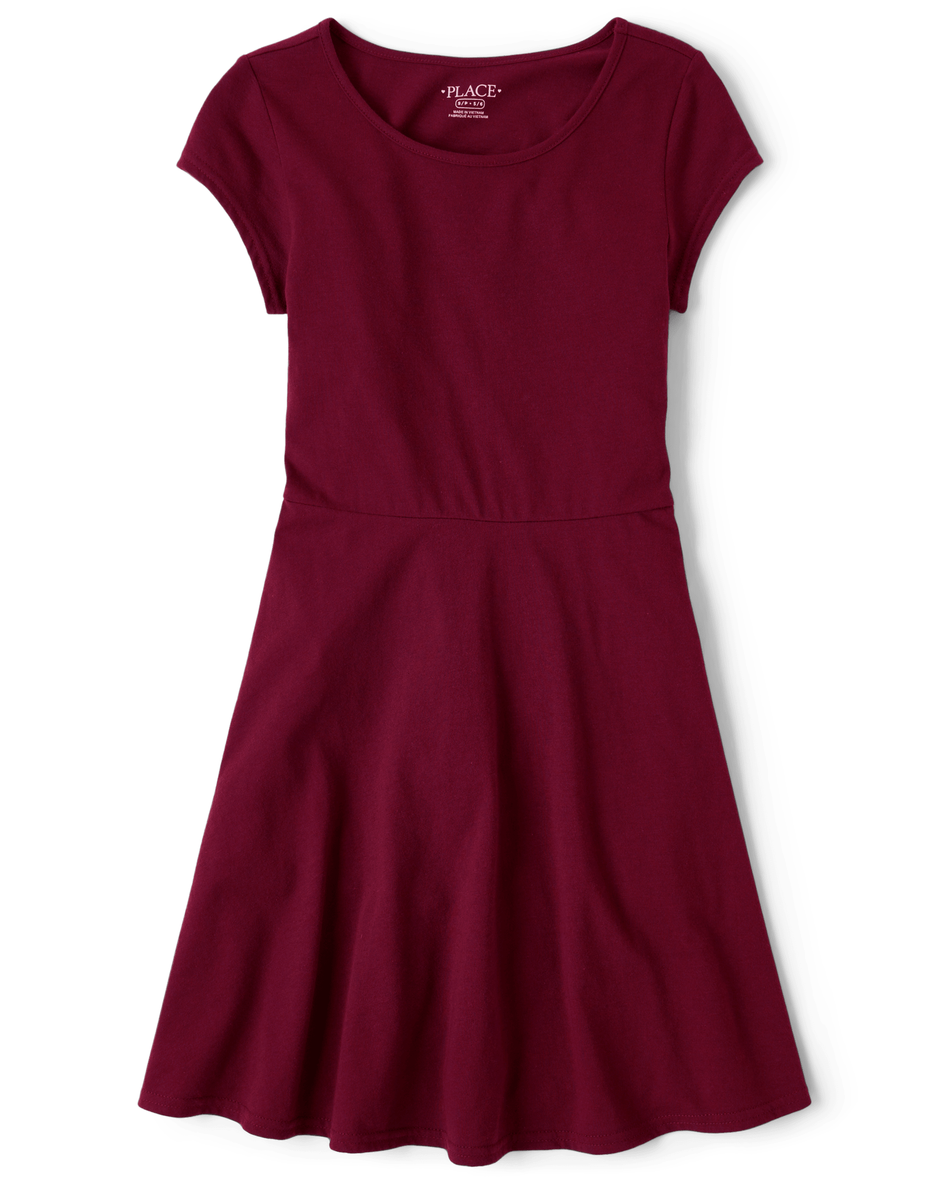 burgundy dress skater Codami Dress Burgundy main image 1