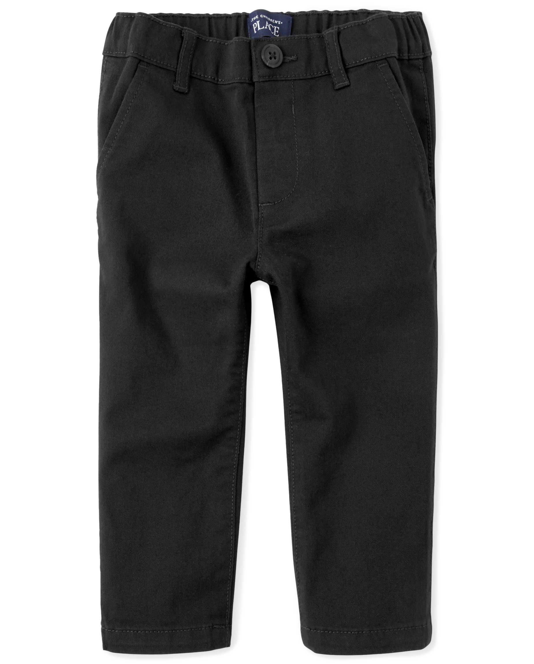Baby And Toddler Boys Uniform Stretch Skinny Chino Pants - BLACK