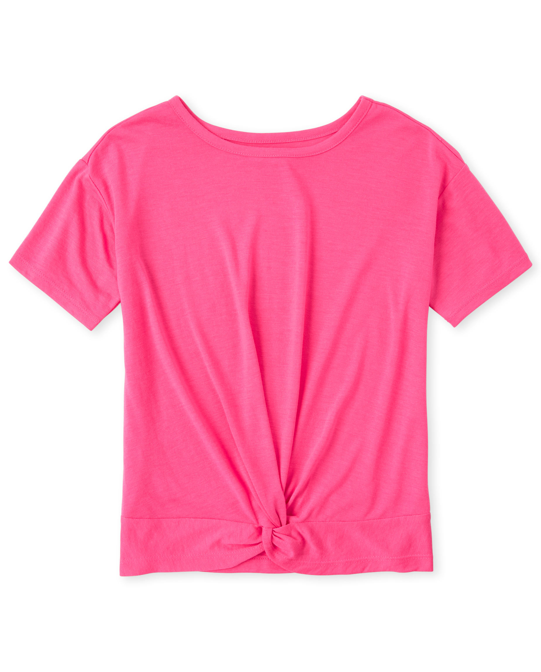 Girls Short Sleeve Twist Front Top - AQUA | The Children's Place