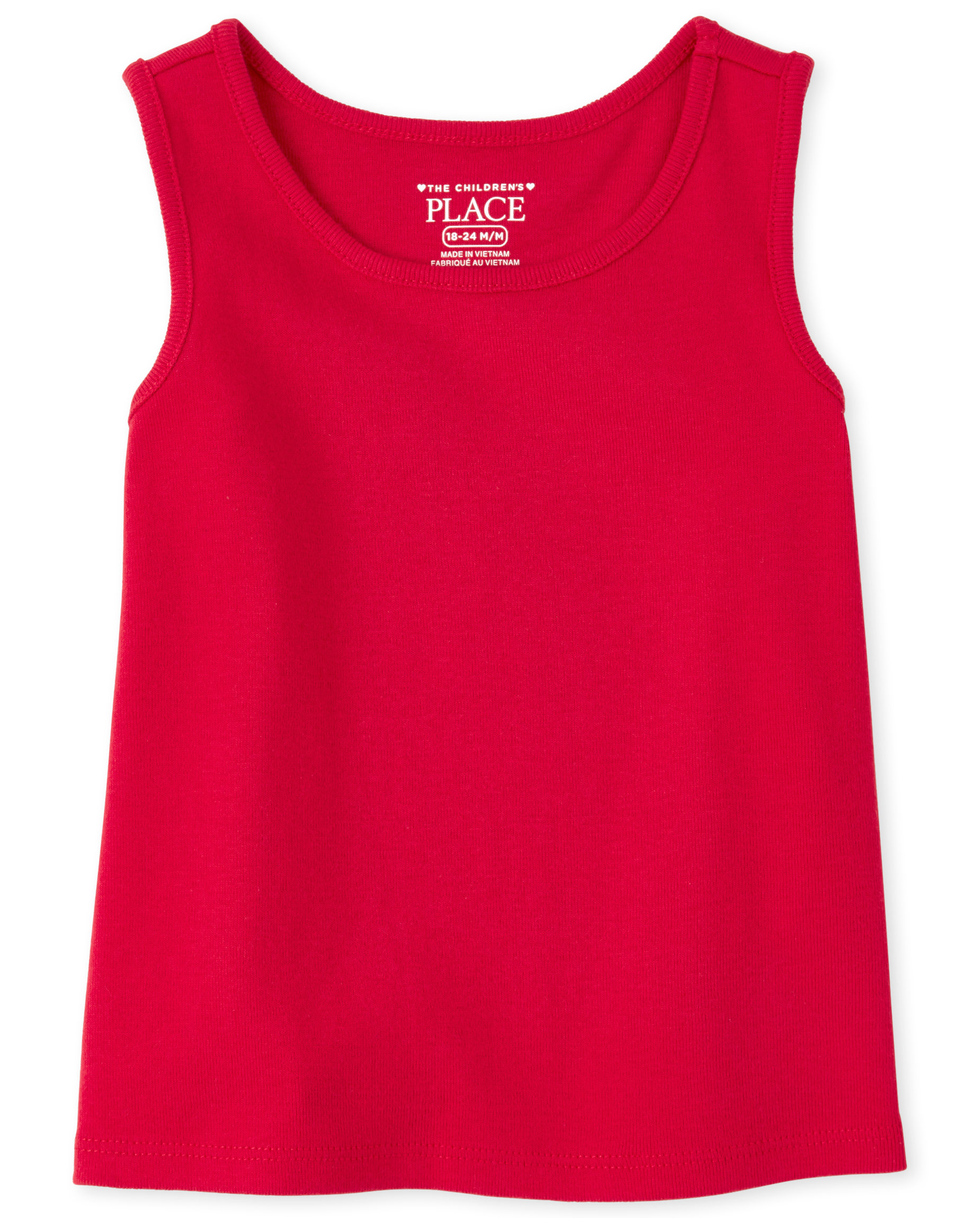 Children's Place Girls Solid Red Shirt Girl Summer Clothes