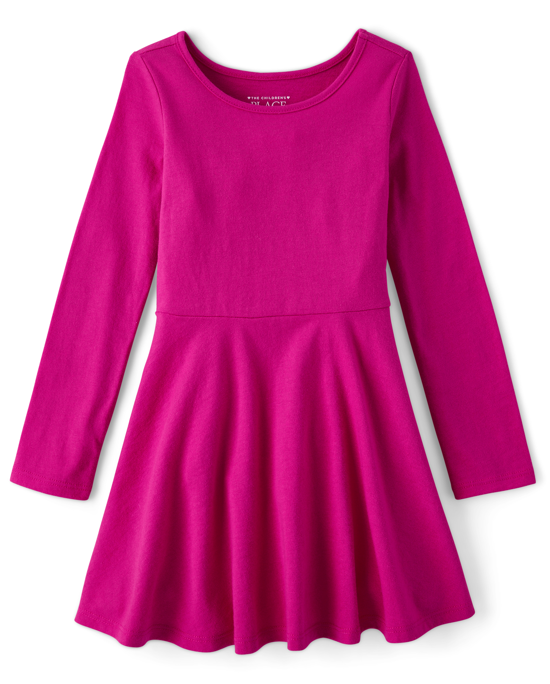 open lace back dress Sheer Long Sleeve Embroidered Skater Dress in Pink main image 0