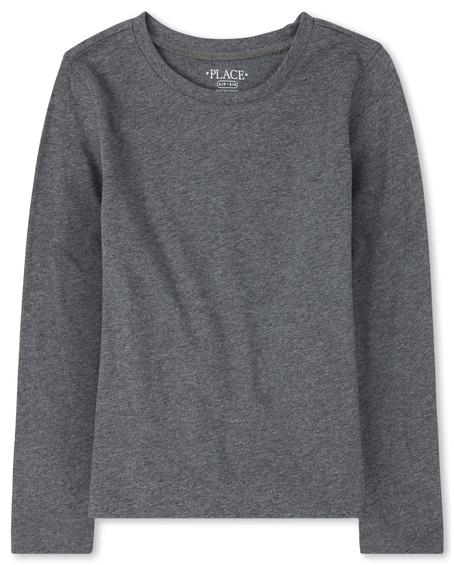 トップス anytee Girls' Photo Long Sleeve Tee XL Girls Long Sleeve Regular Basic Layering Tee - BLUE | The