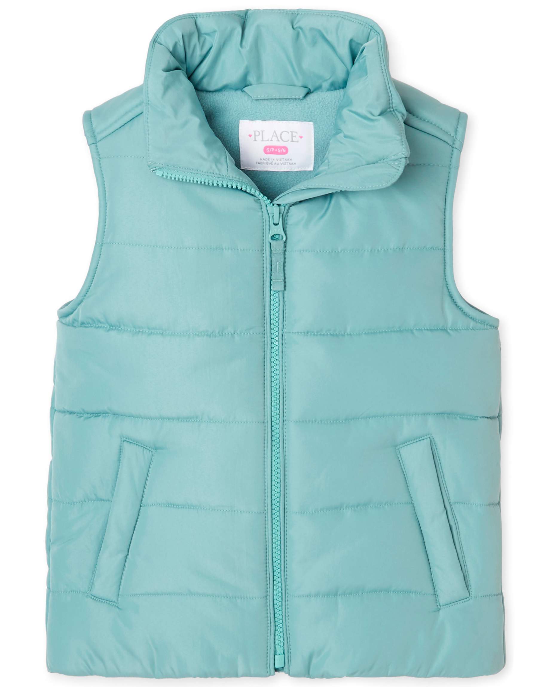 Gilet Matelassé Sans Manches Fille 1-15 Ans - Doublure Polaire, Col V - Chaud Et Épais Pour Extérieur