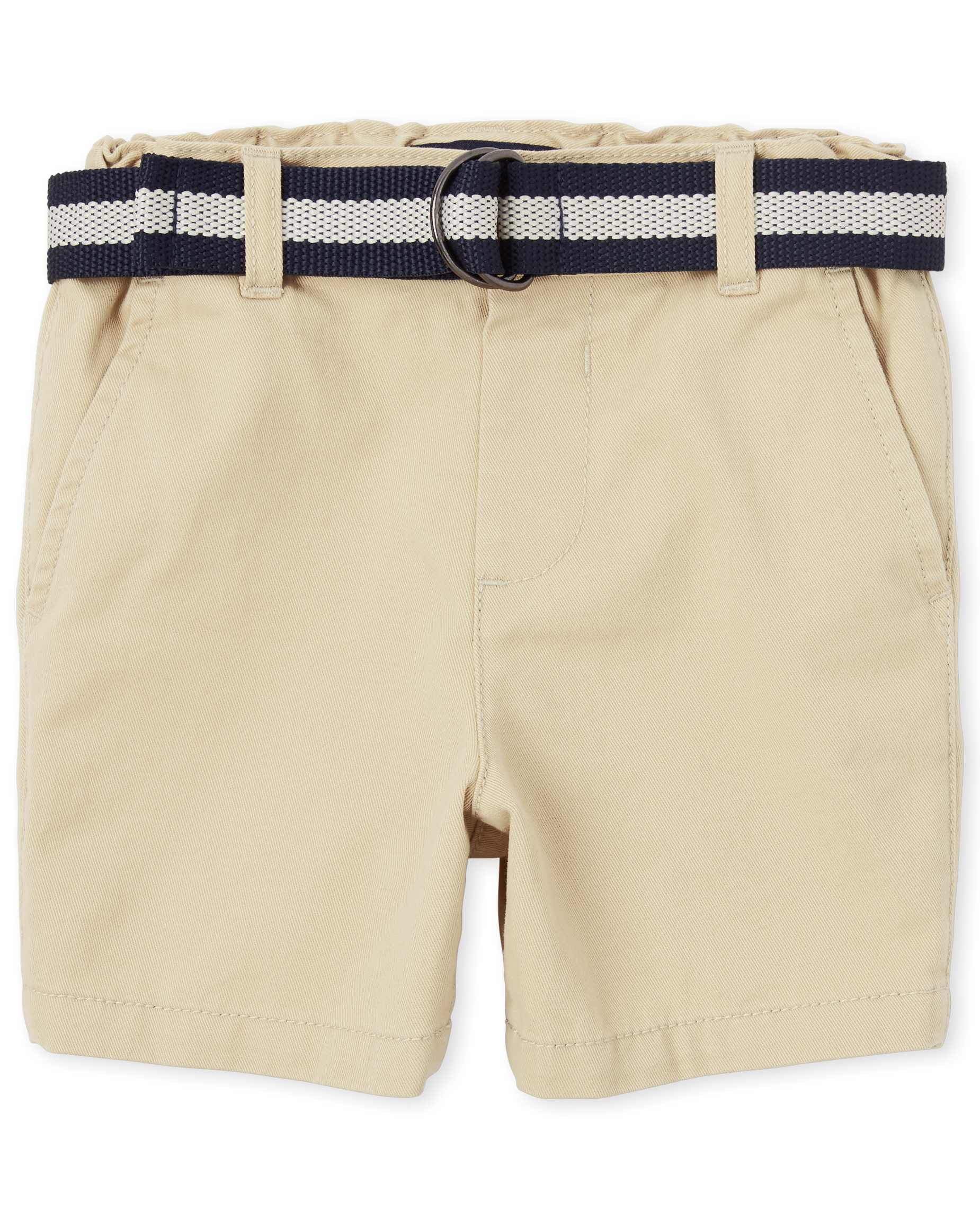 Baby And Toddler Boys Belted Woven Chino Shorts - TAN | The