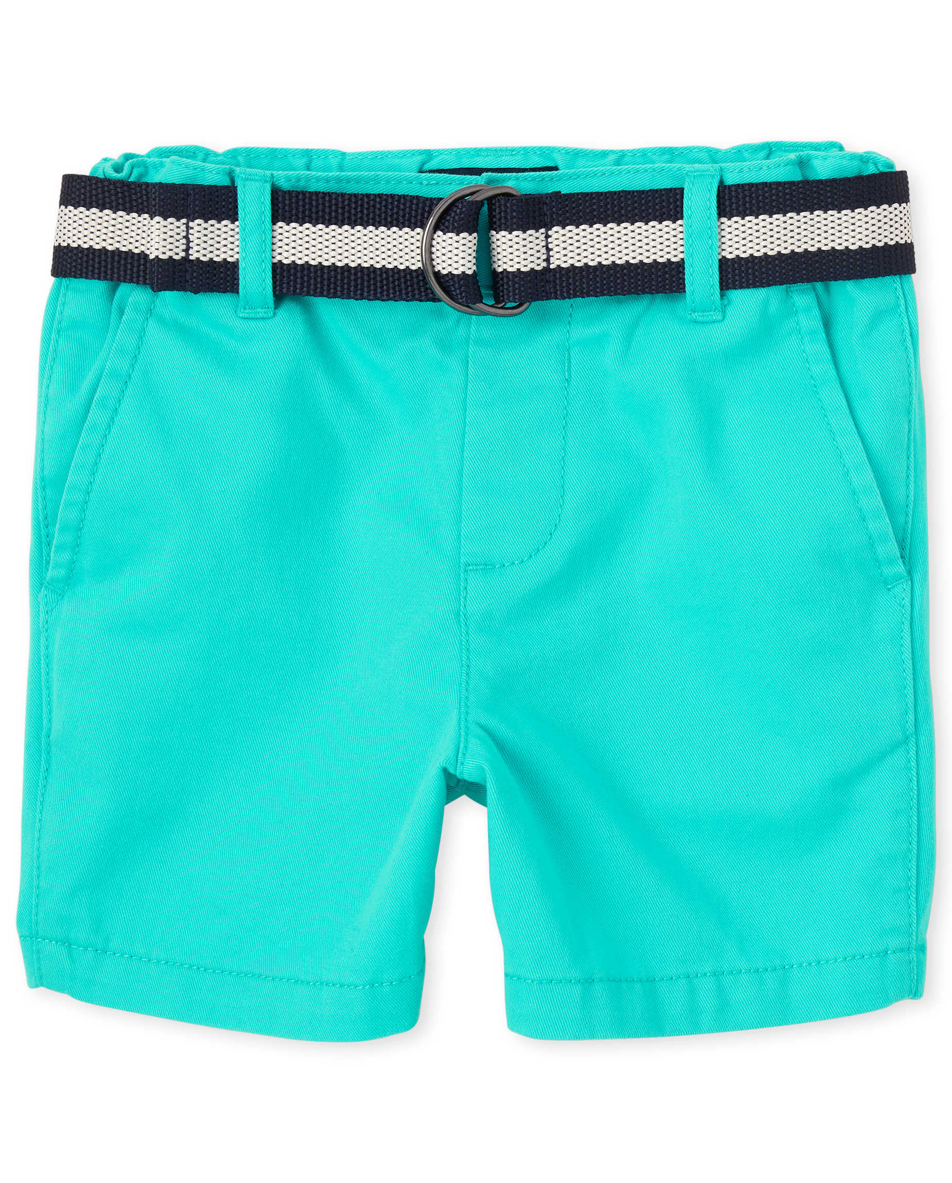 Baby And Toddler Boys Belted Woven Chino Shorts - WHITE
