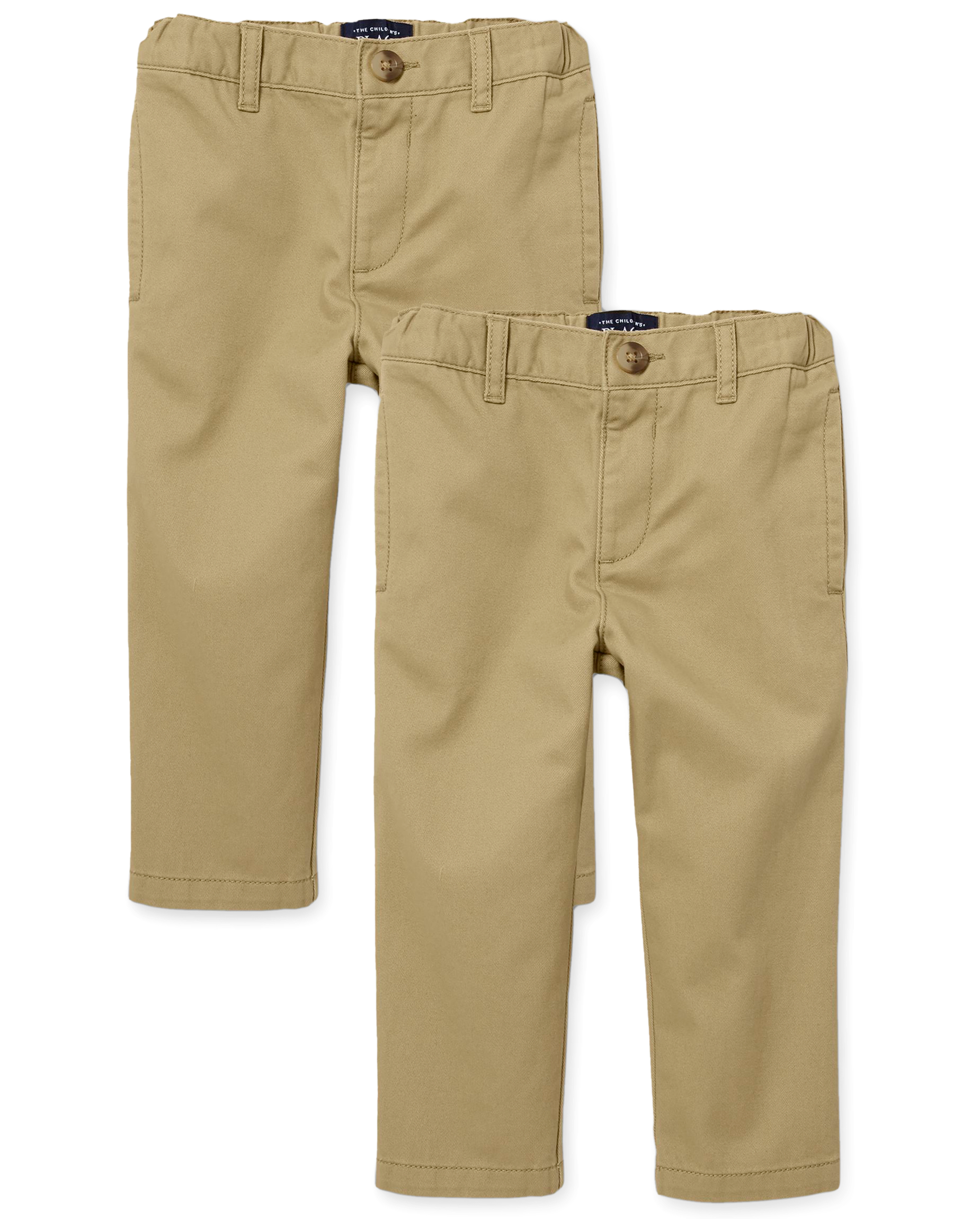 Baby And Toddler Boys Uniform Relaxed Straight Chino Pants 2-Pack - Main Image