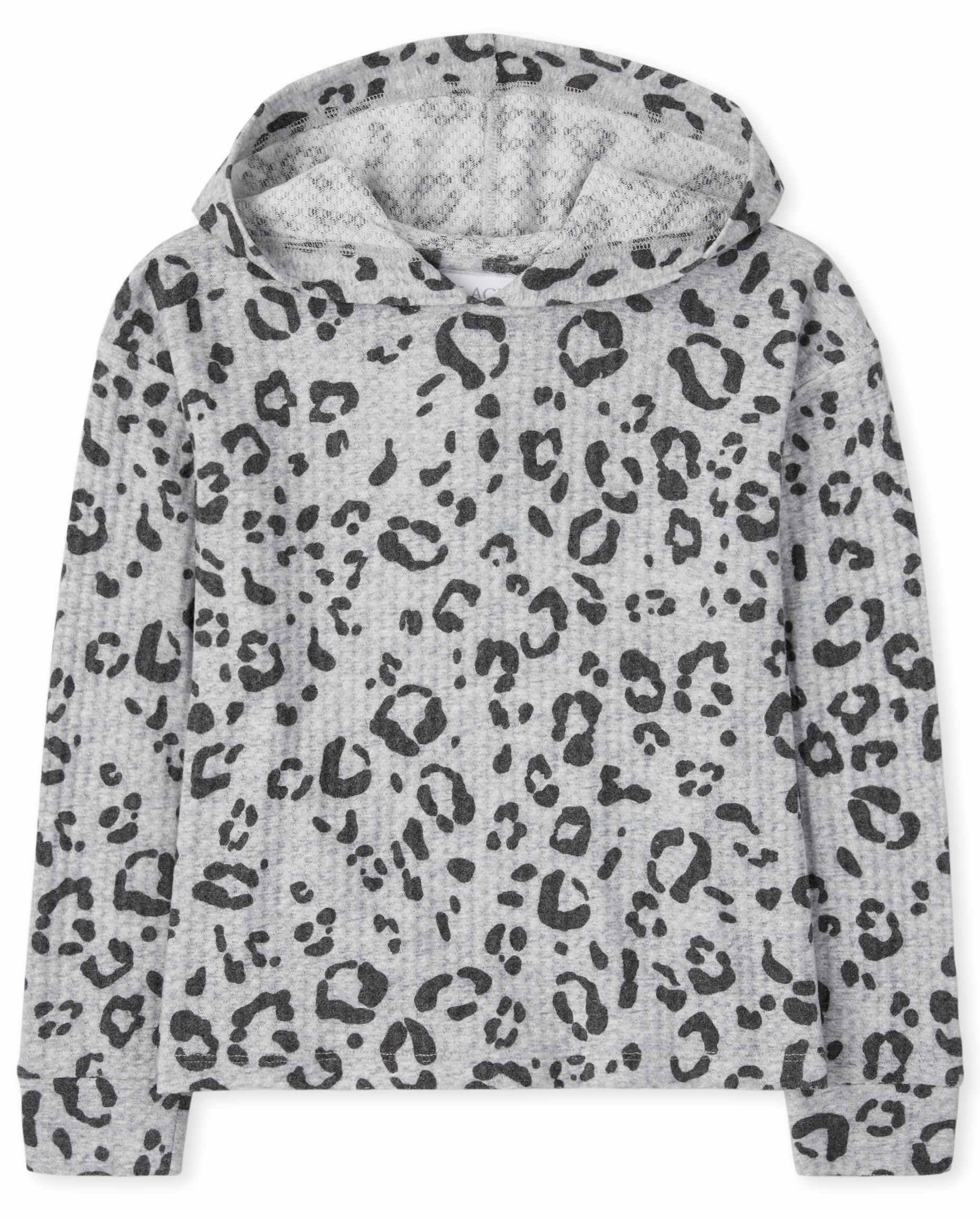 subculture サブカルチャーLEOPARD GIRL HOODIE SC (Subculture Hoodie LEOPARD GIRL 1 COTTON Gray PRINT Used
