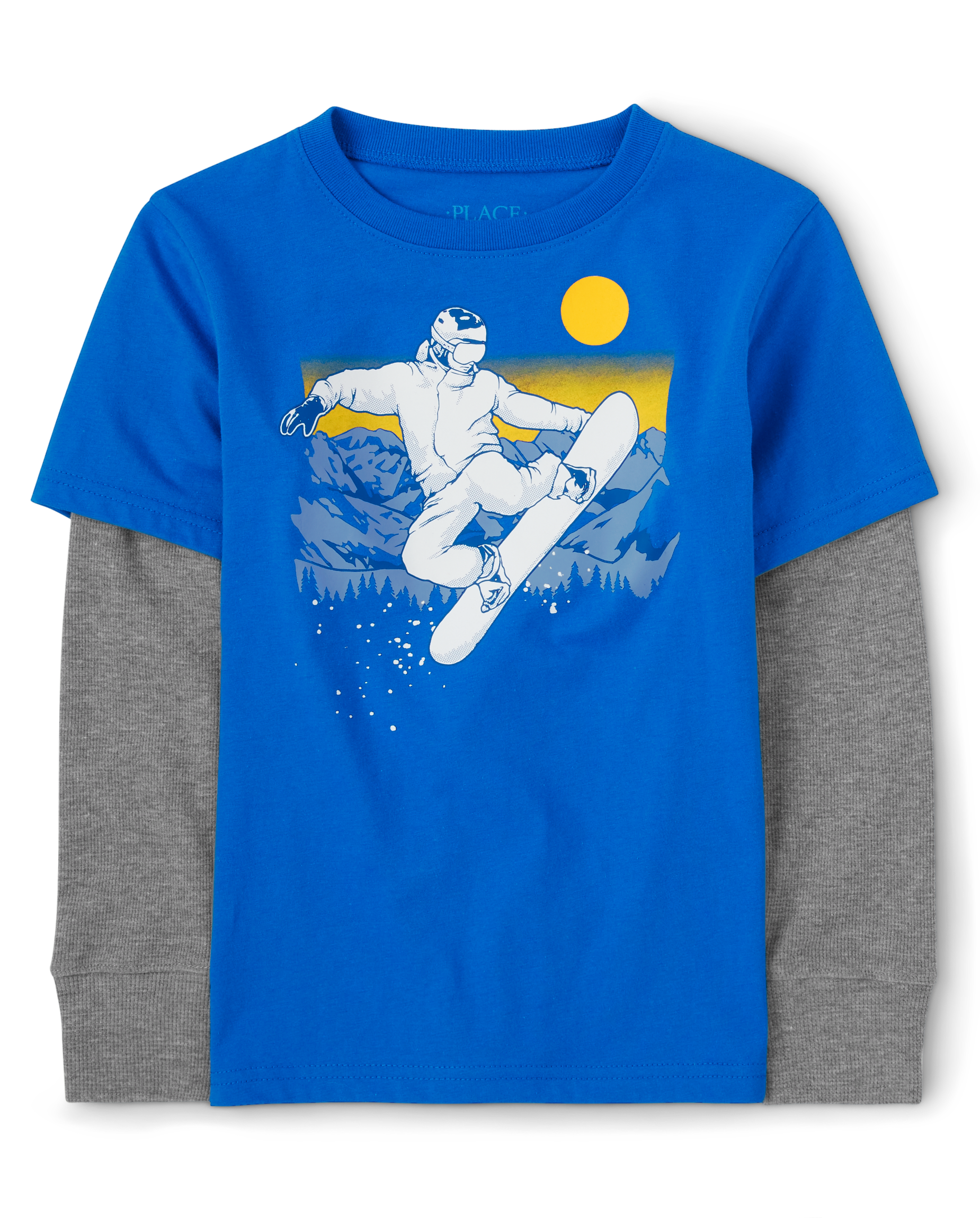 PURPLACE × manfromeast Boys Long Sleeve Football Graphic Tee - BURGUNDY | The Children's