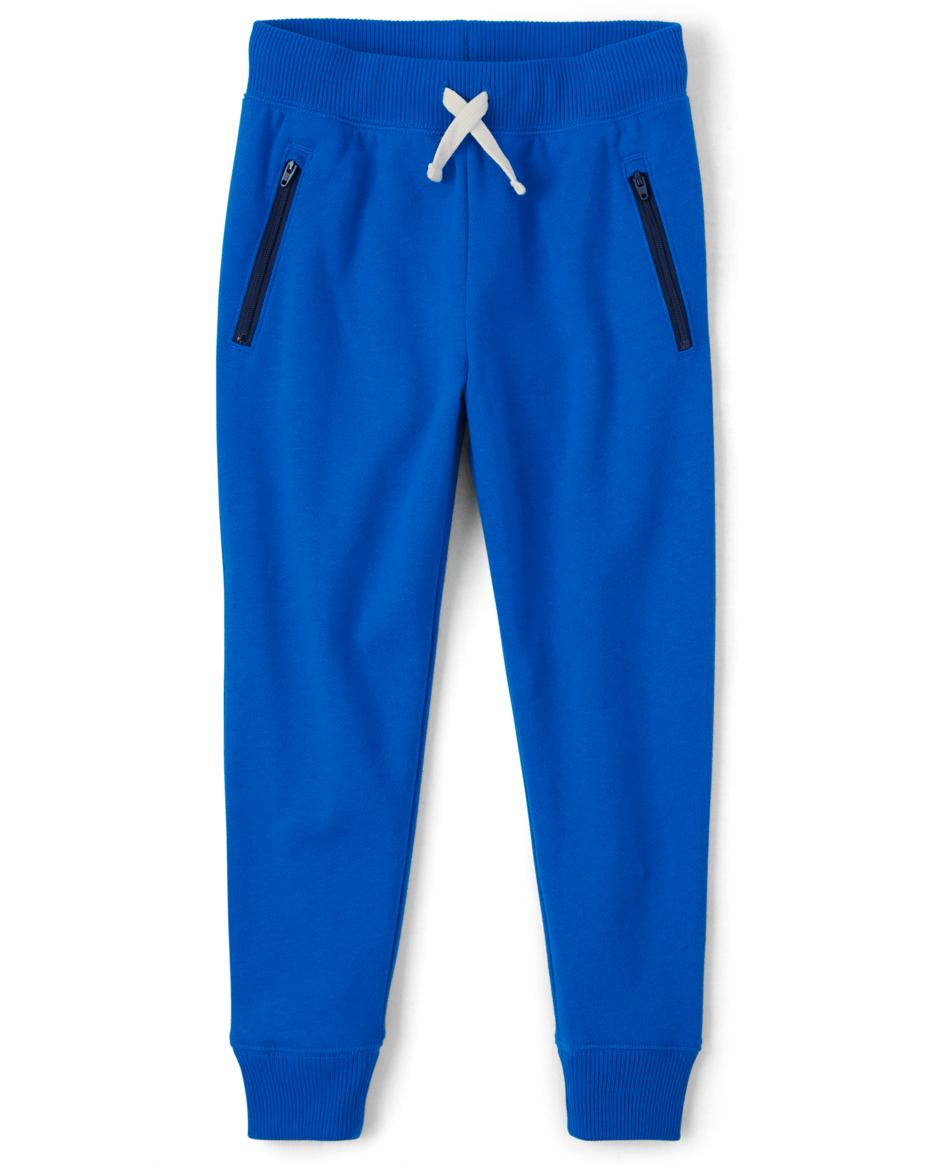 Boys Active Zip Pocket Fleece Jogger Pants - BLUE | The