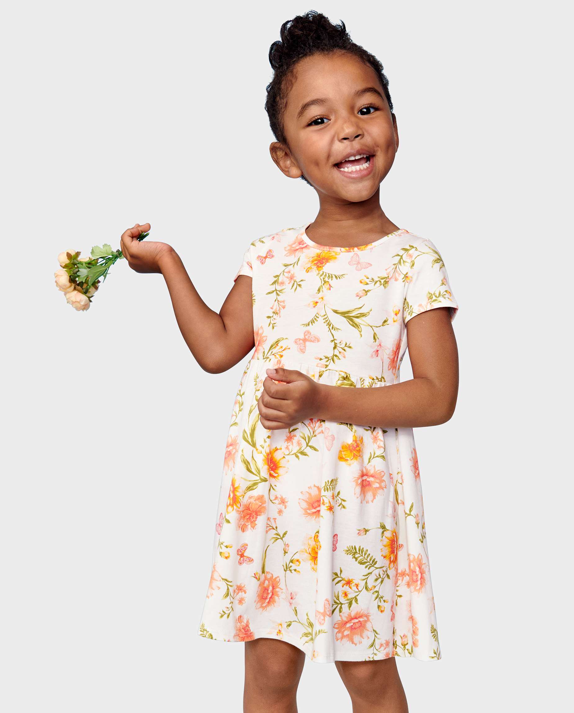 Baby And Toddler Girls Short Sleeve Paisley Patchwork Knit