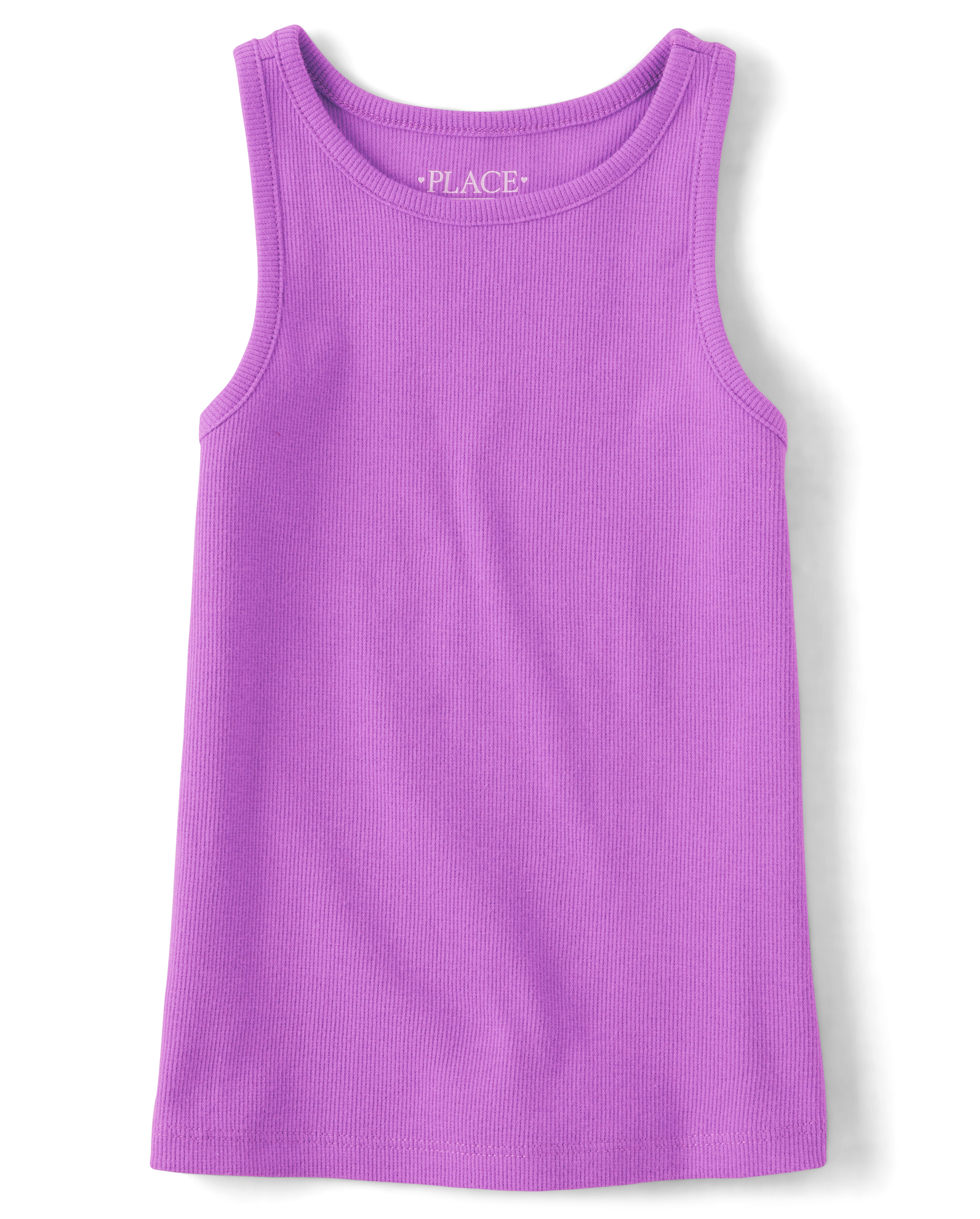 Girls Mix And Match Sleeveless Ribbed Tank Top - PURPLE