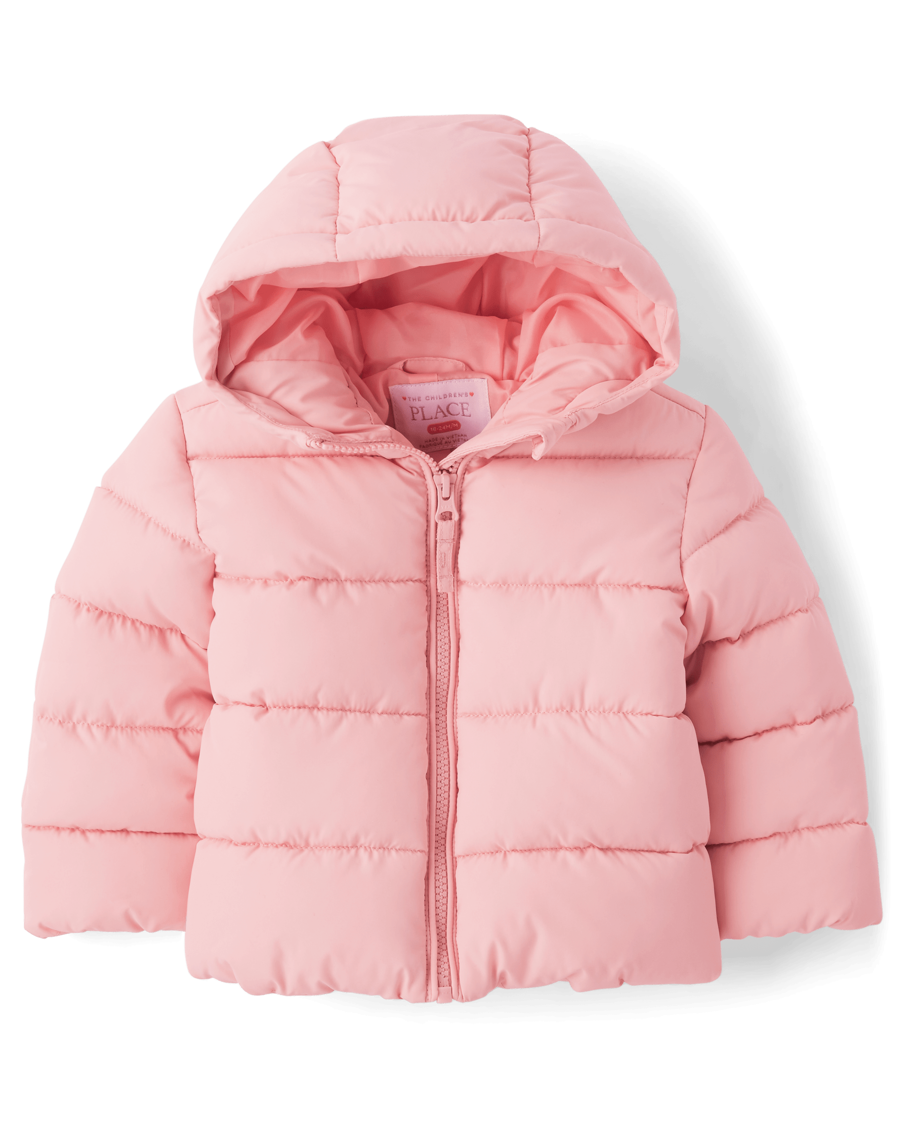 Pink Jackets For Babies Toddler Girls Long Sleeve Puffer Jacket