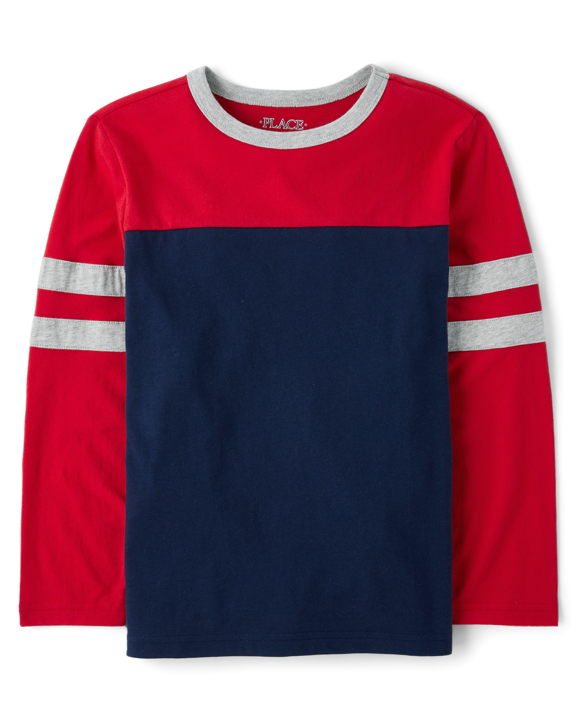 Boys Long Sleeve Colorblock Top - RED | The Children's Place