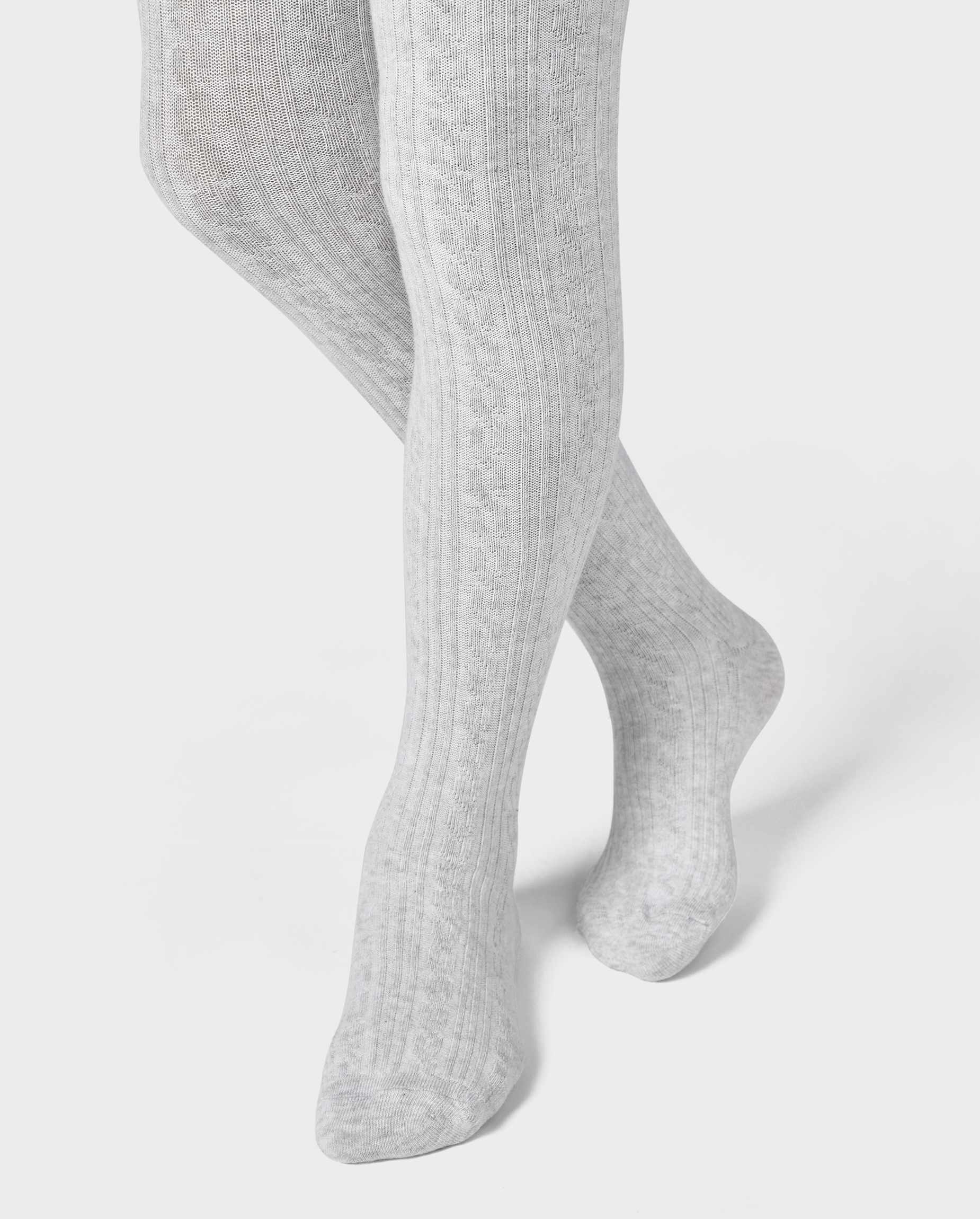 Girls Cable Knit Tights 2-Pack - BLACK | The Children's Place