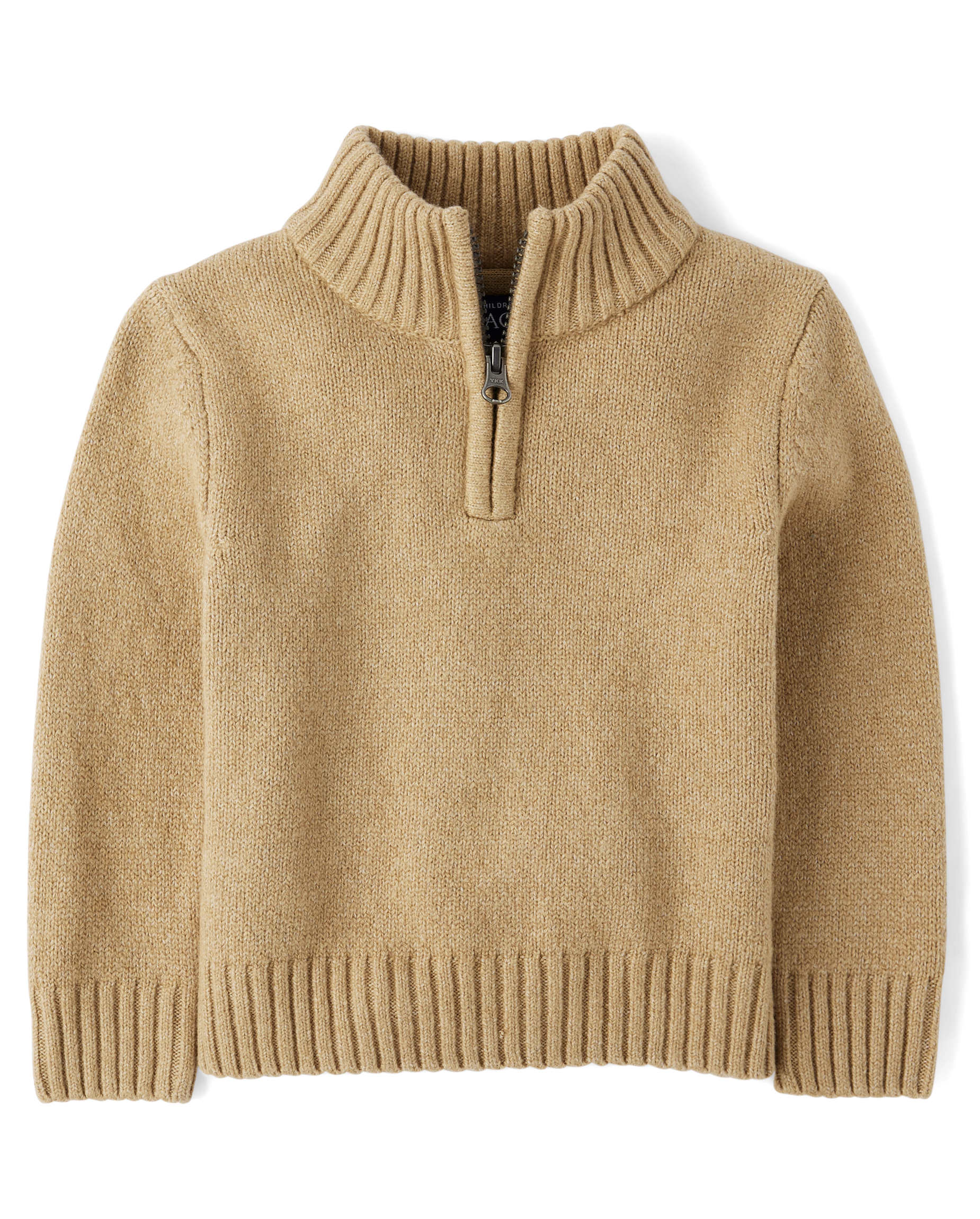 月永レオ フィーチャー 2022 WINTER Casual Side Baby And Toddler Boys Long Sleeve Half Zip Sweater - GREEN